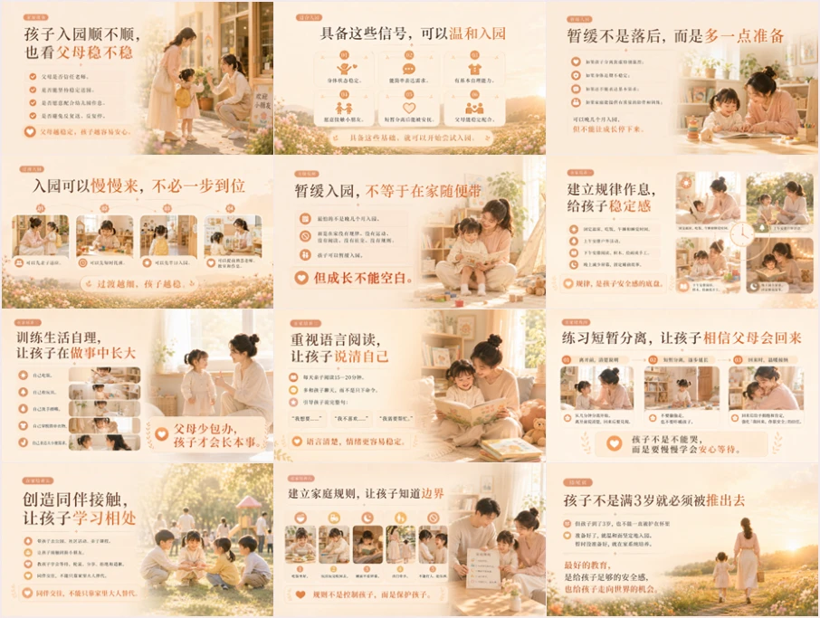 家长课堂PPT:孩子满3岁，一定要上幼儿园吗？ - 预览图10