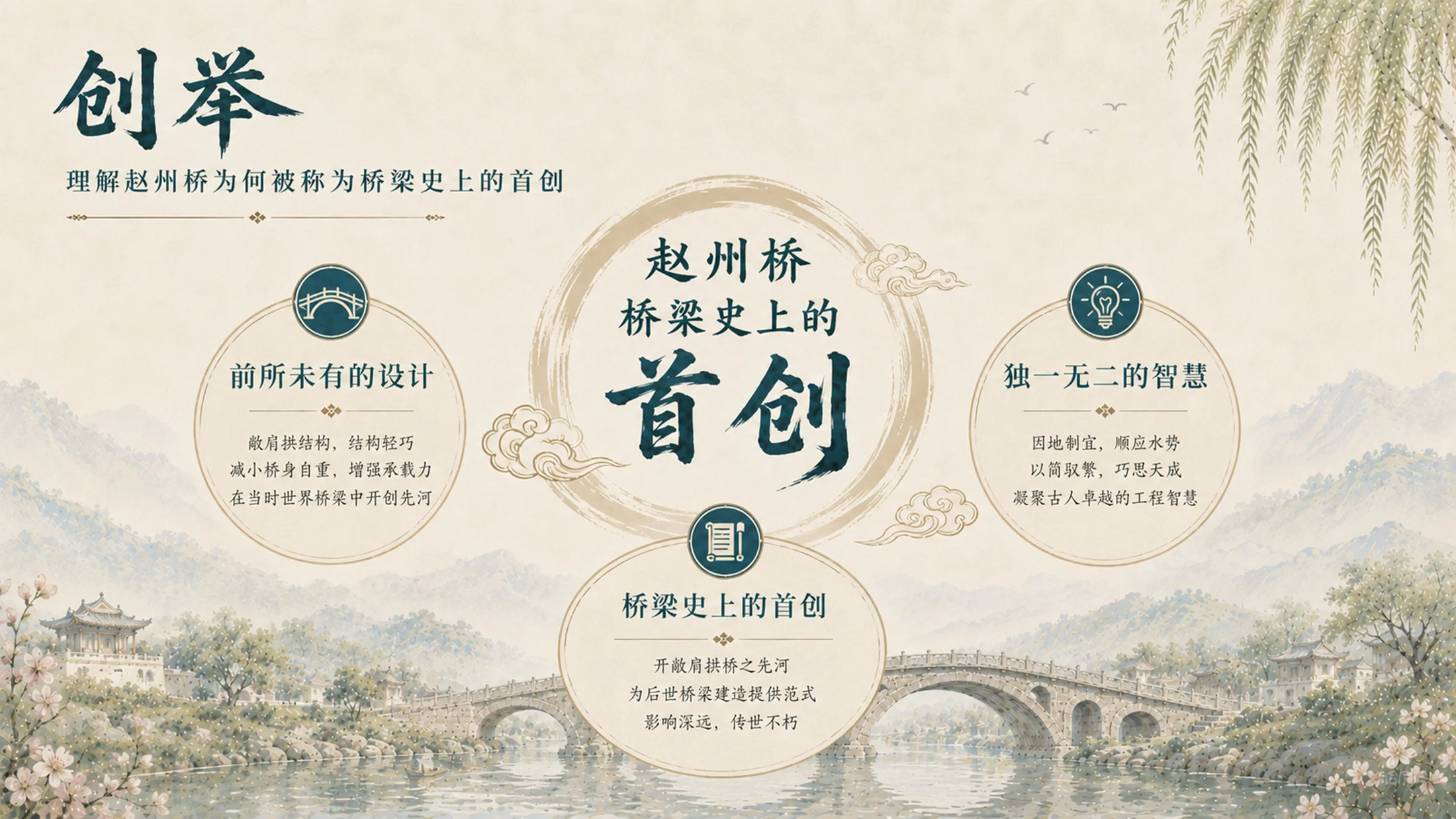 部编版小学语文三年级下册《赵州桥》PPT课件｜中华传统文化古建公开课模板 - 预览图12