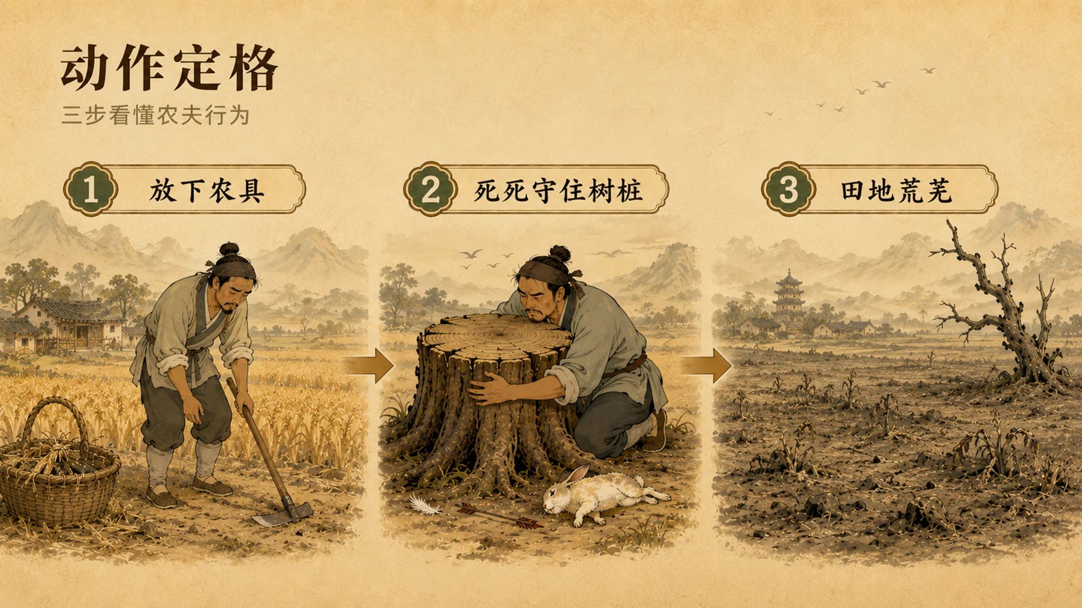 部编版小学语文三年级下册《守株待兔》PPT课件｜古风寓言文言文公开课模板 - 预览图11