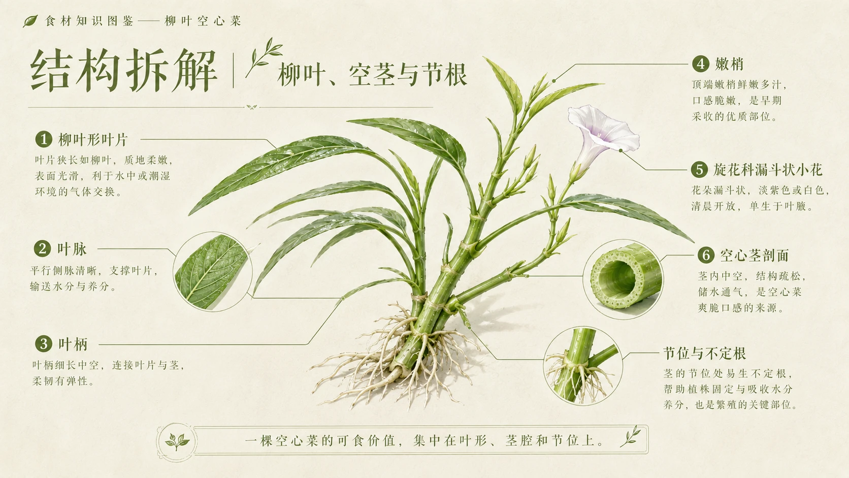 万物知识图鉴系列作品PPT——柳叶空心菜 - 预览图5