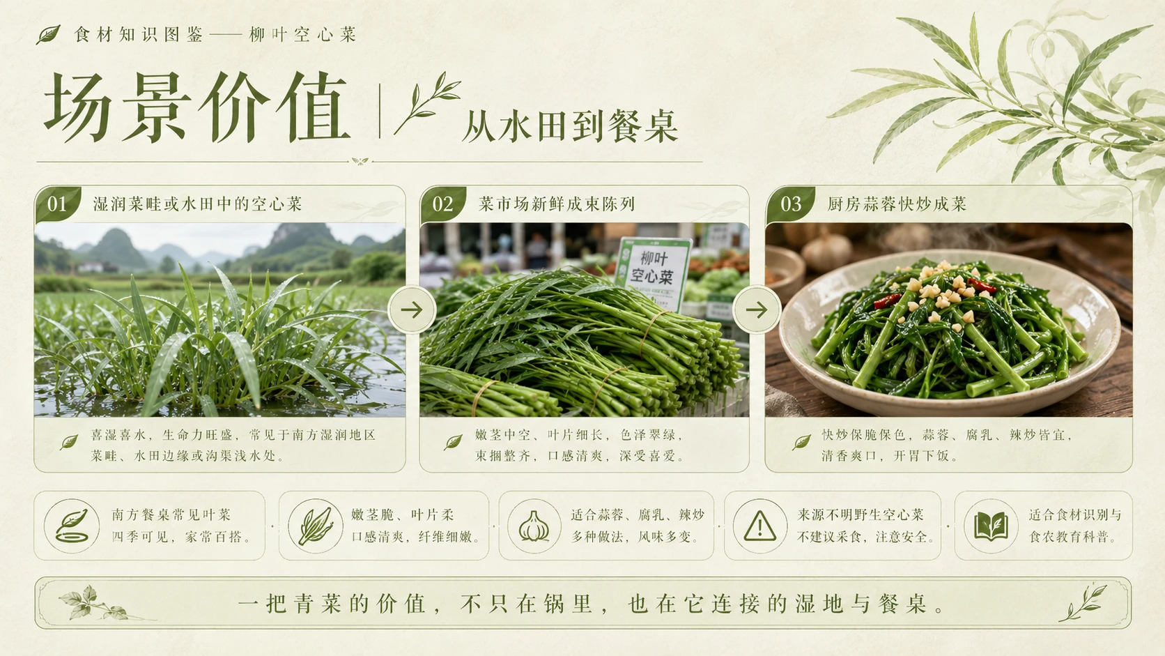 万物知识图鉴系列作品PPT——柳叶空心菜 - 预览图9