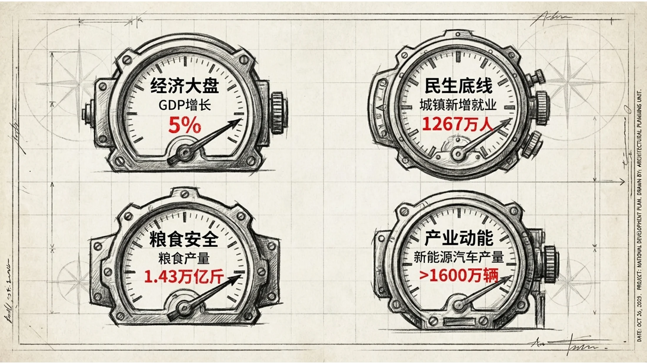 炭笔画风格政府工作报告PPT - 预览图2