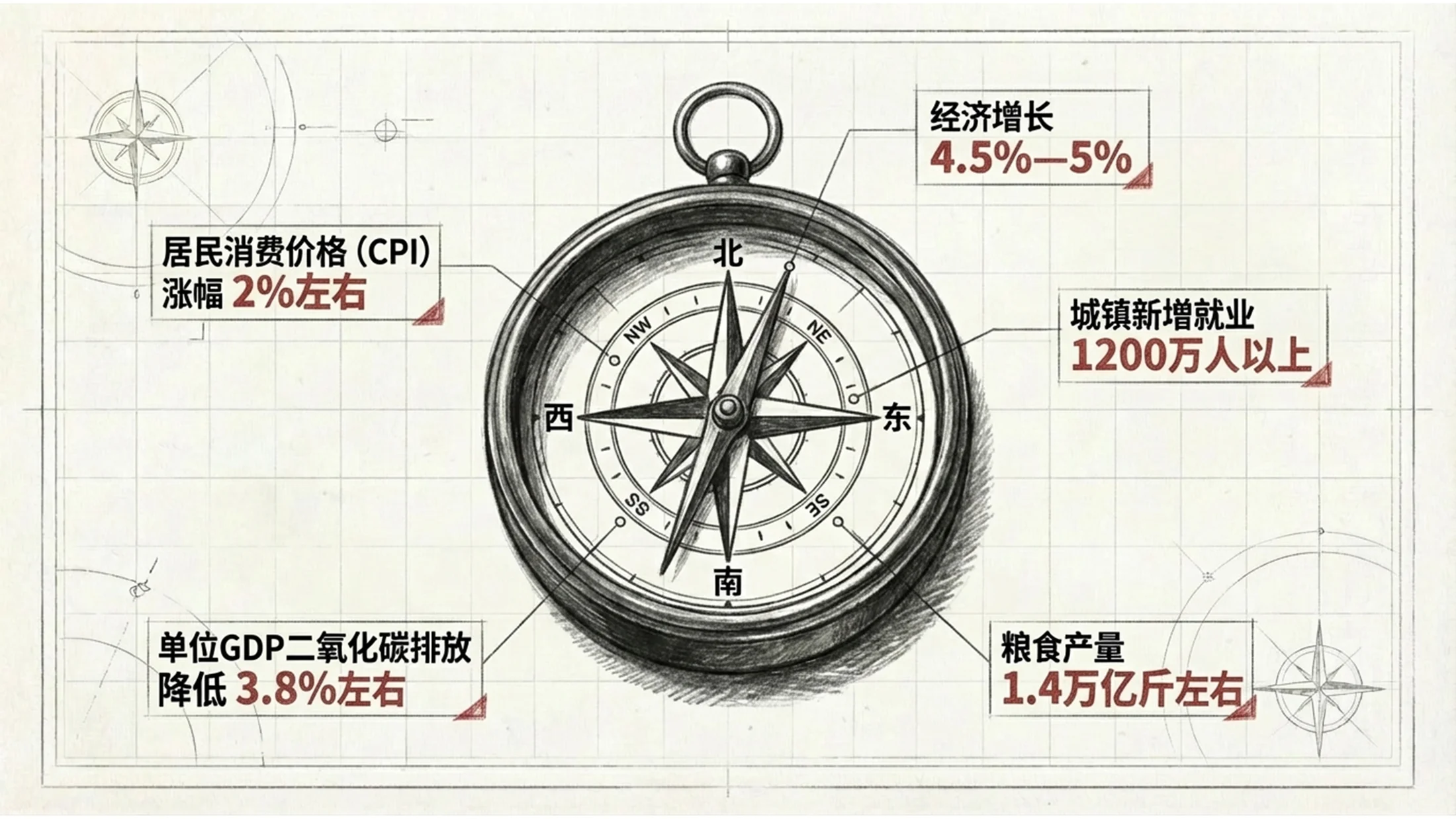 炭笔画风格政府工作报告PPT - 预览图4