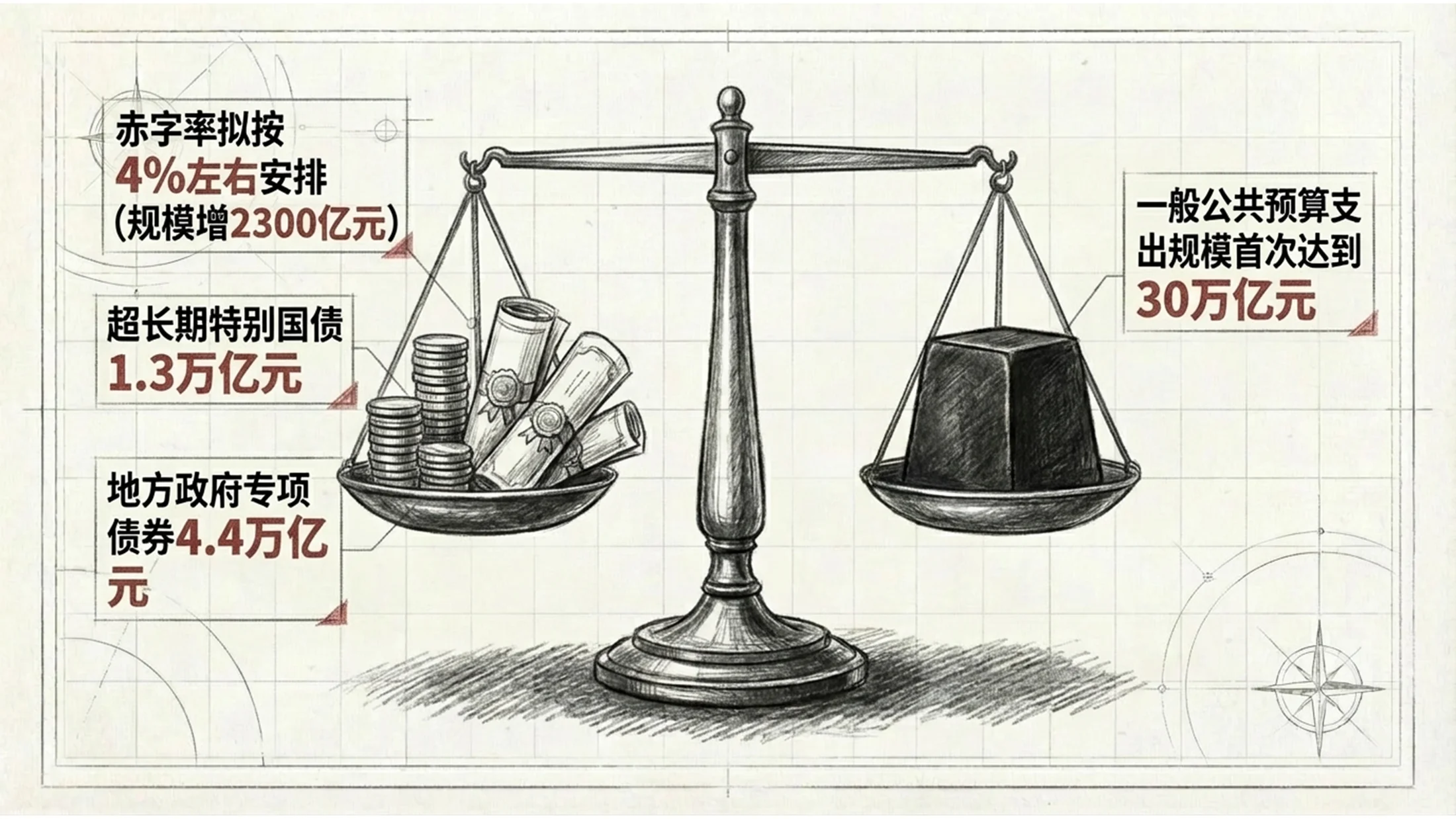 炭笔画风格政府工作报告PPT - 预览图5