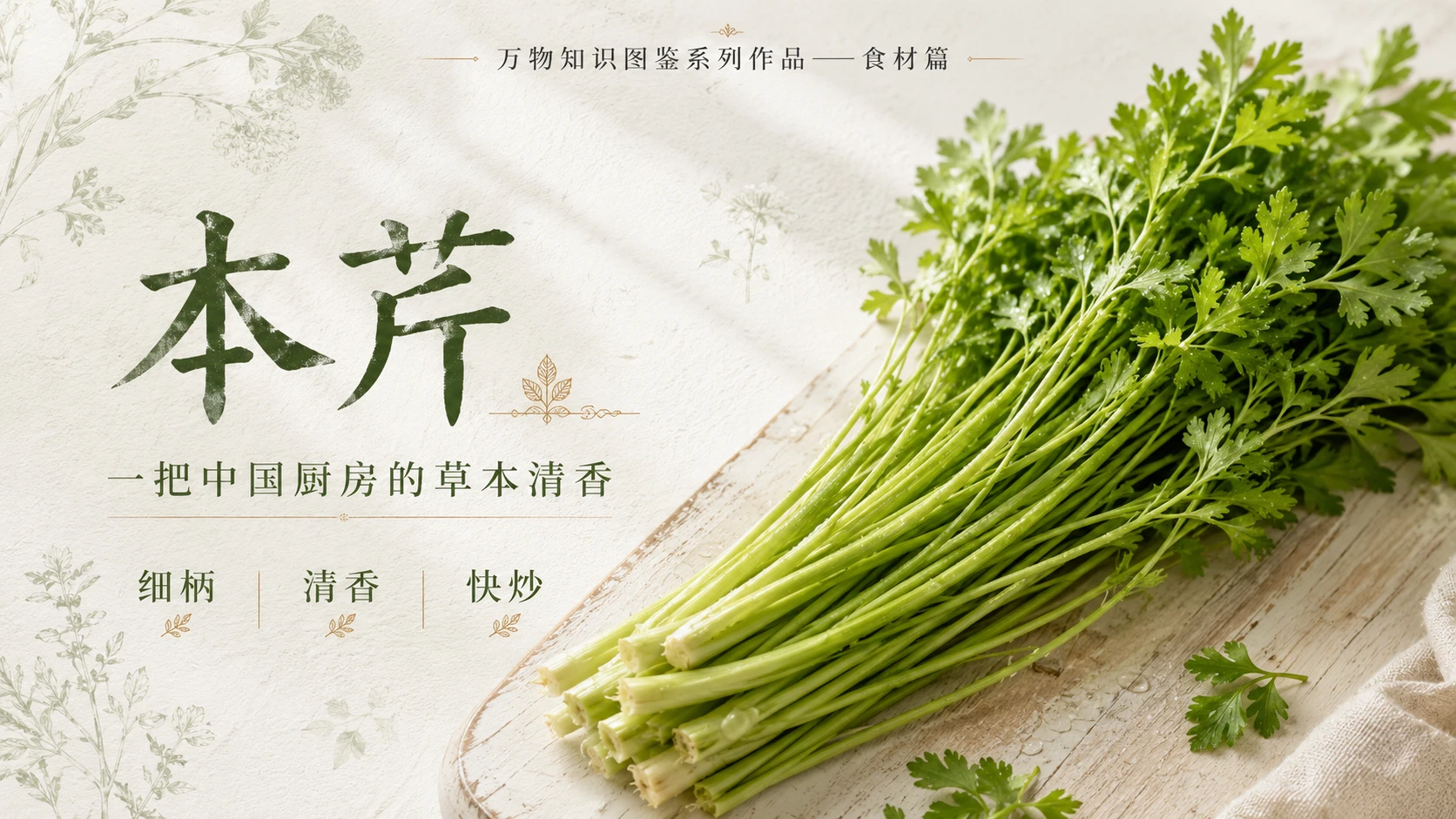 万物知识图鉴系列作品PPT——本芹 - 预览图1