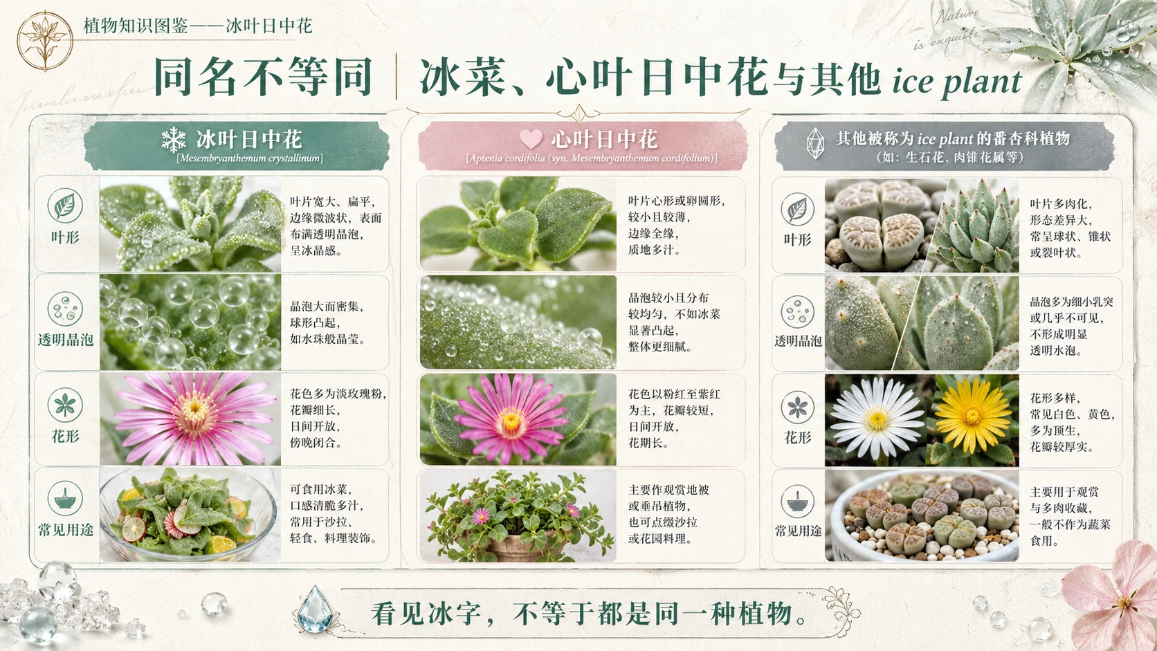 万物知识图鉴系列作品PPT——冰叶日中花 - 预览图8