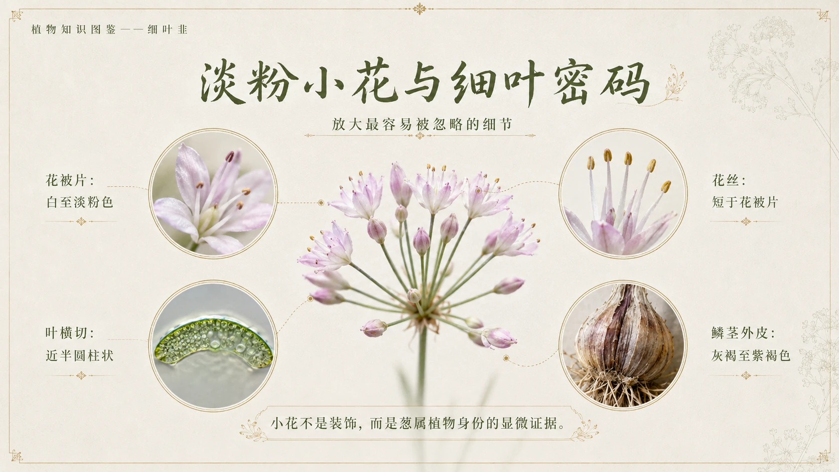 万物知识图鉴系列作品PPT——细叶韭 - 预览图7