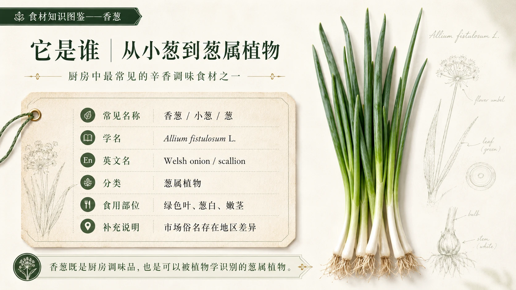 万物知识图鉴系列作品PPT——香葱 - 预览图2