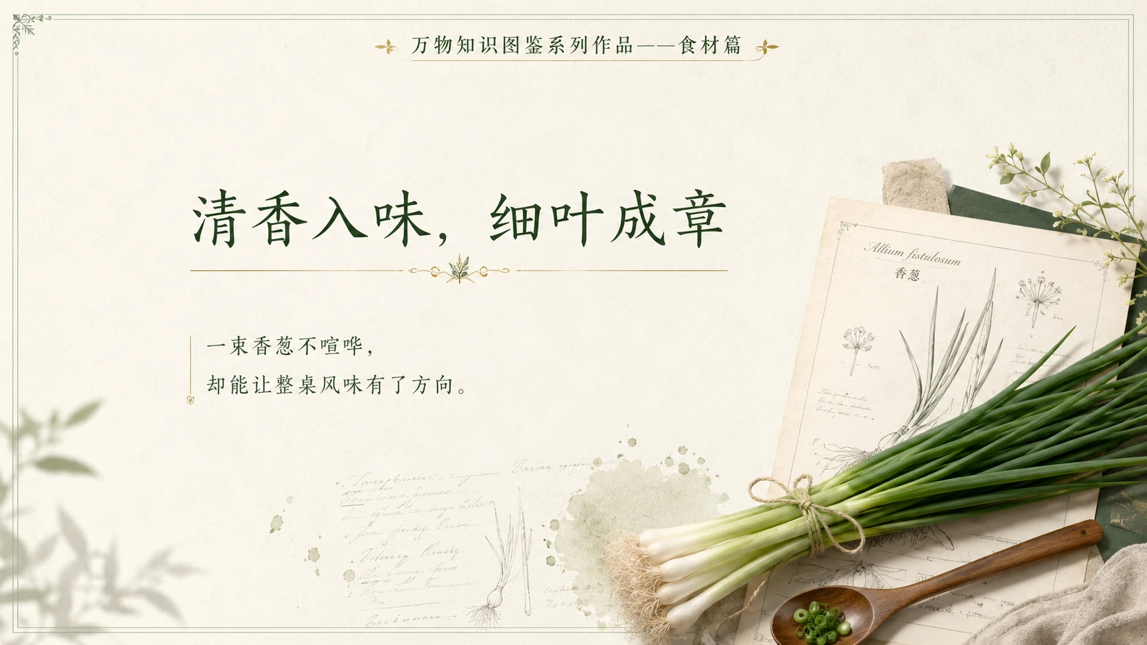 万物知识图鉴系列作品PPT——香葱 - 预览图10