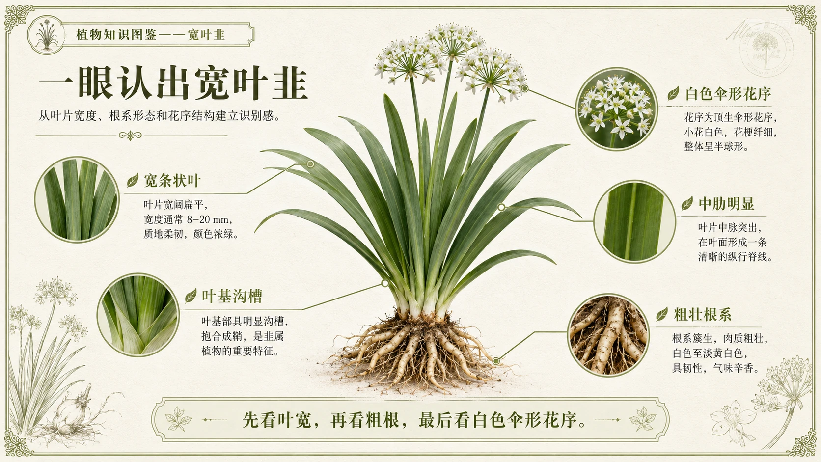 万物知识图鉴系列作品PPT——宽叶韭 - 预览图3