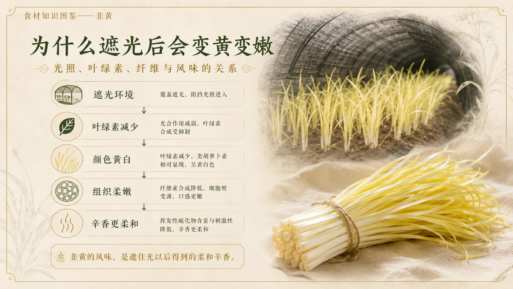 万物知识图鉴系列作品PPT——韭黄 - 预览图5