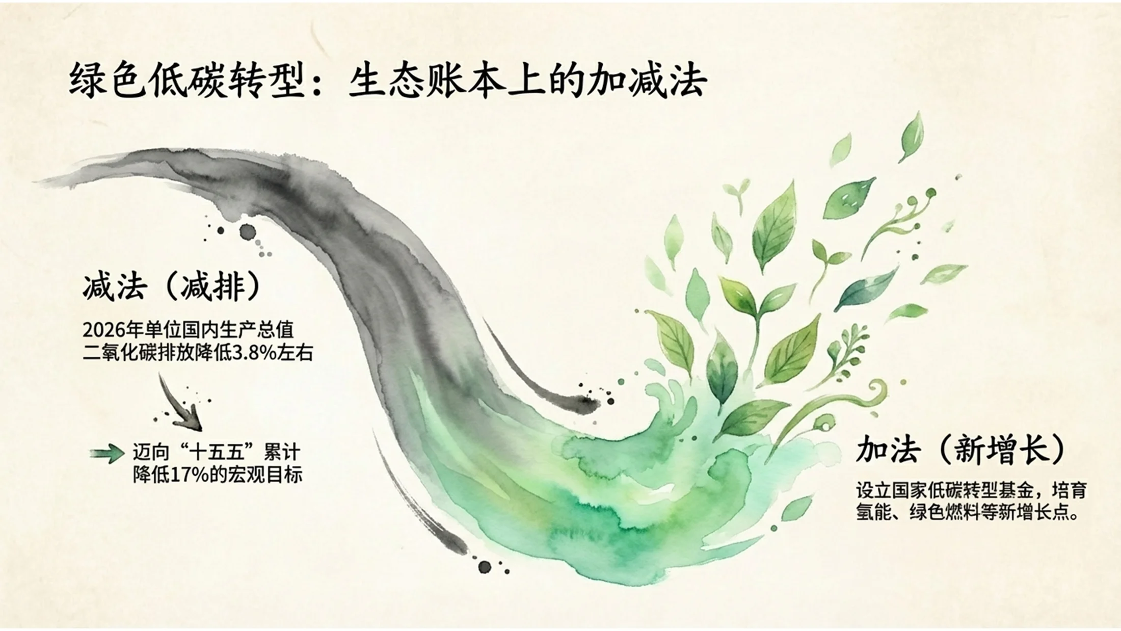 复古水彩画风格政府工作报告PPT - 预览图9