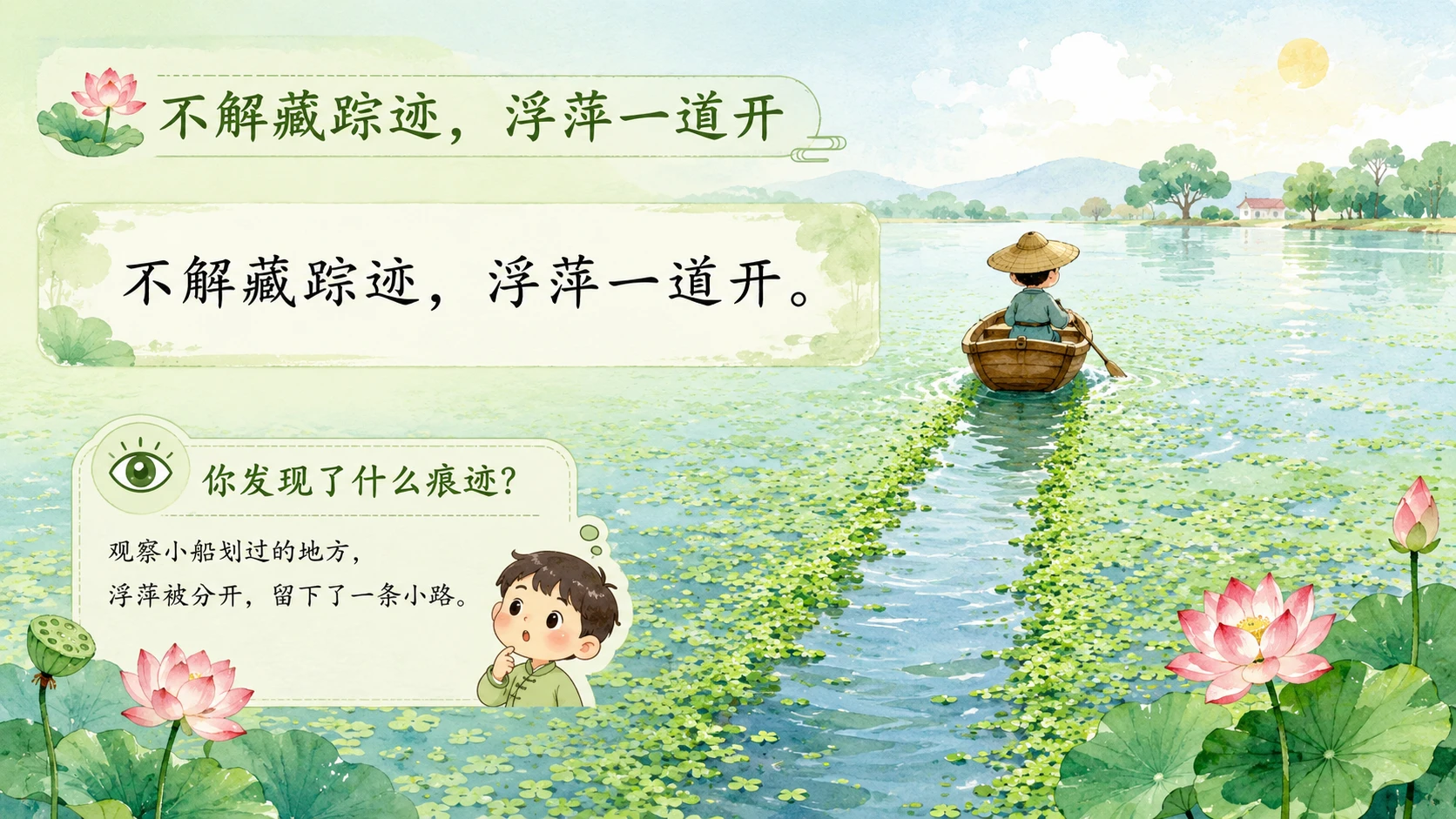 小学古诗课堂系列课件PPT【完整课件包】——池上 - 预览图13