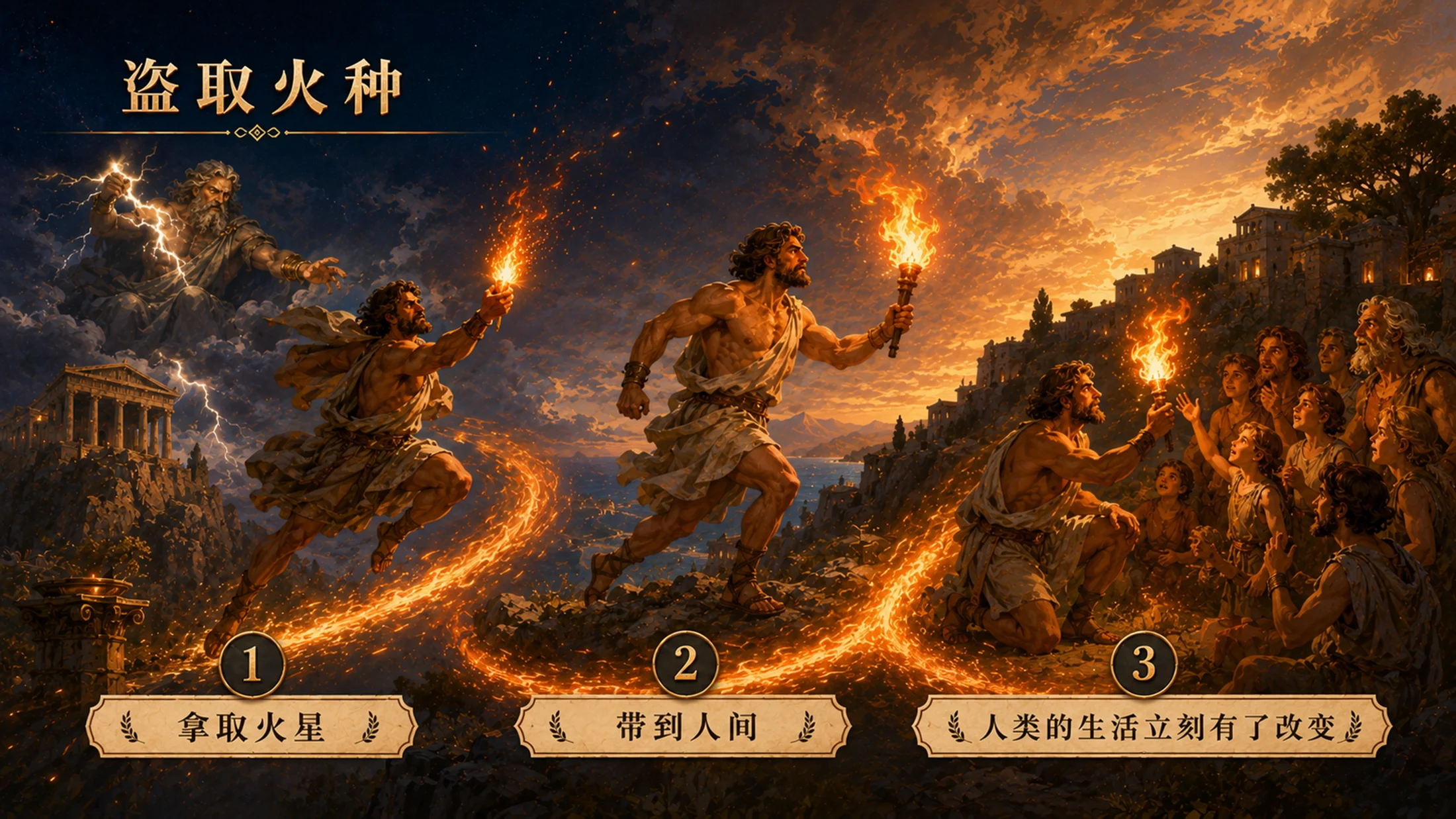 部编版小学语文四年级上册《普罗米修斯》PPT课件｜外国神话史诗公开课模板 - 预览图6