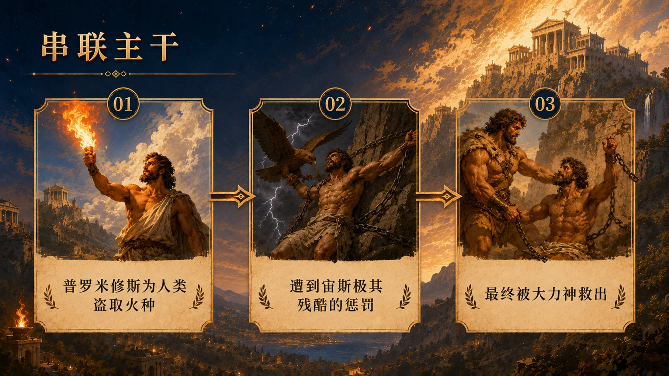 部编版小学语文四年级上册《普罗米修斯》PPT课件｜外国神话史诗公开课模板 - 预览图10