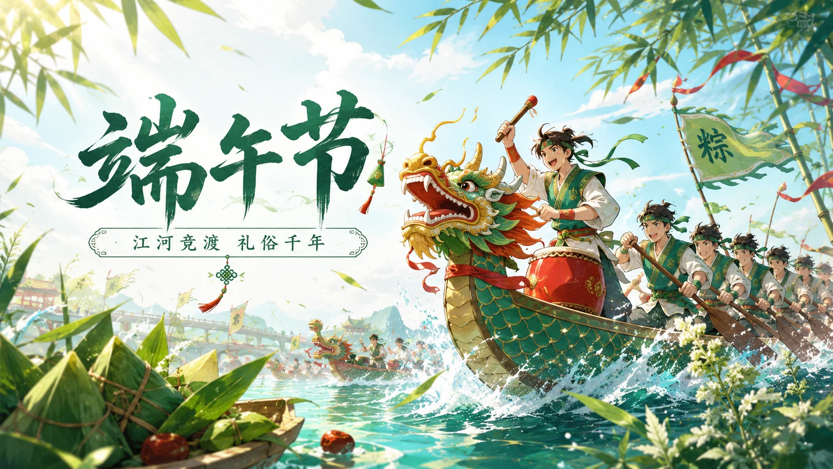 节日科普系列作品PPT——端午节二次元 - 预览图1