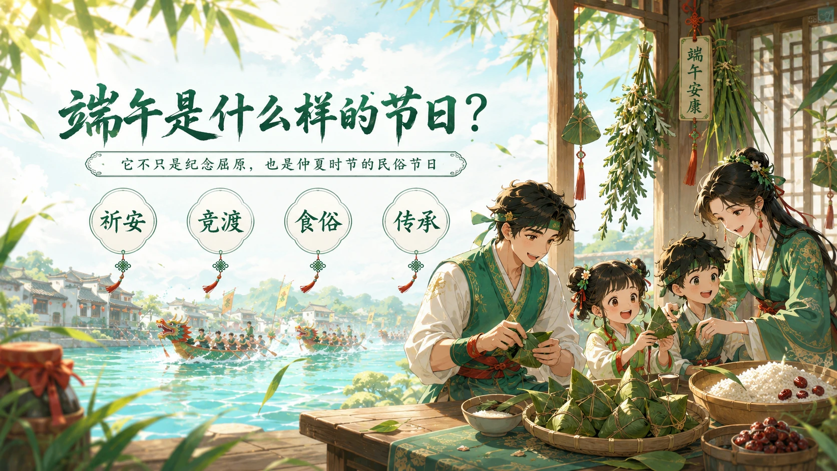 节日科普系列作品PPT——端午节二次元 - 预览图2