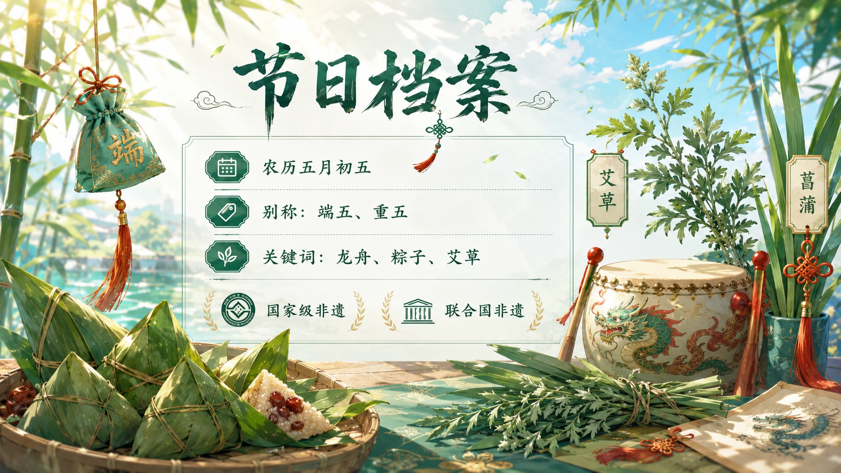 节日科普系列作品PPT——端午节二次元 - 预览图3