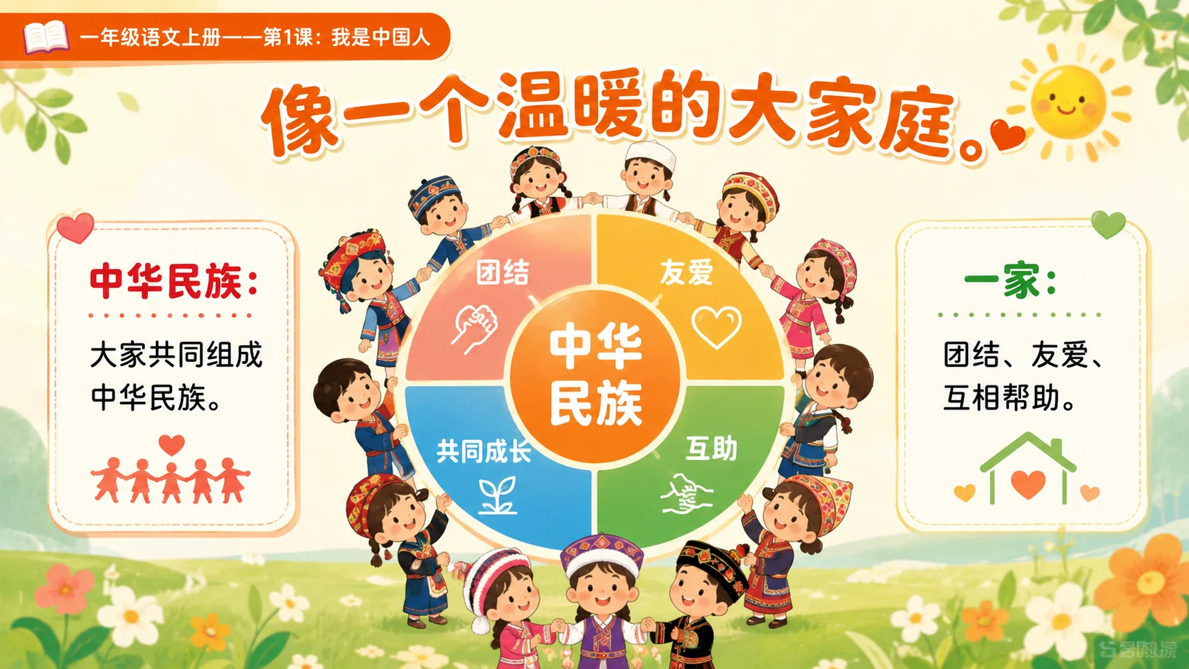 统编教材系列课件PPT——一年级语文上册第1课：我是中国人 - 预览图12