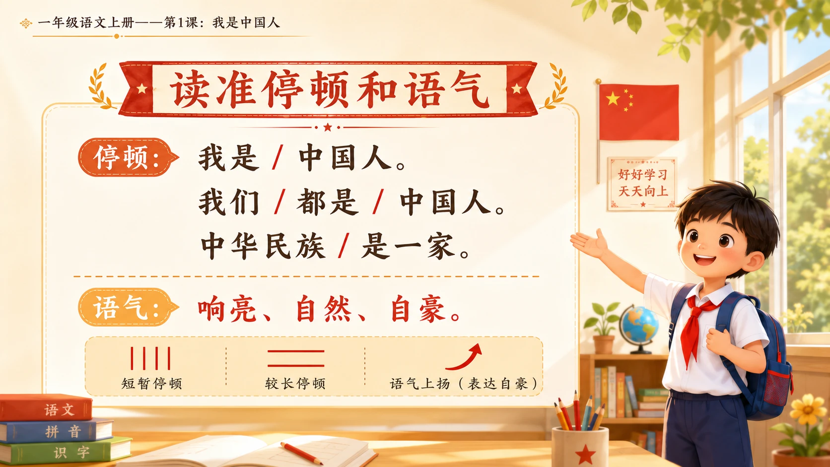 统编教材系列课件PPT——一年级语文上册第1课：我是中国人 - 预览图9