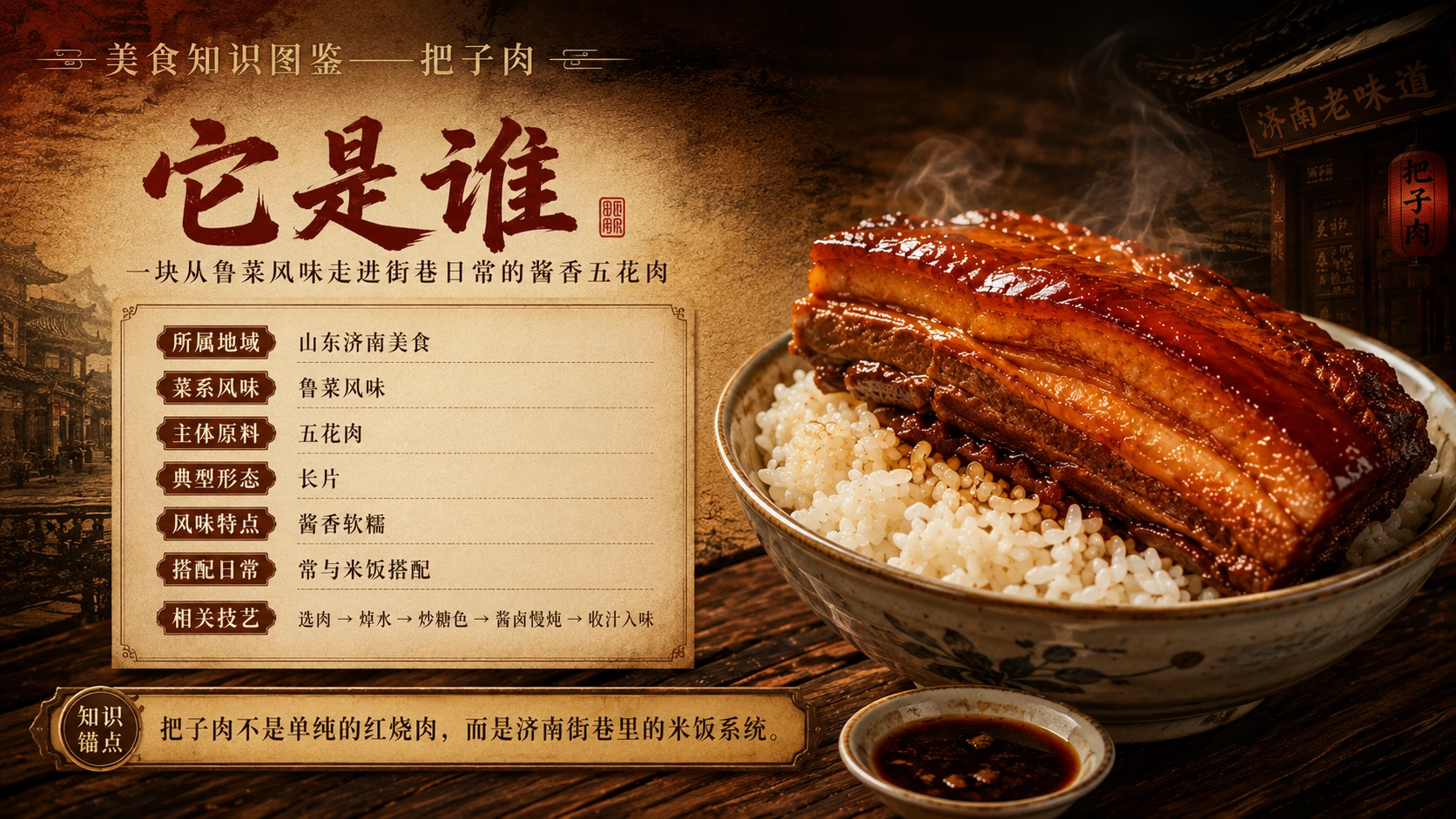 万物知识图鉴系列作品PPT——把子肉 - 预览图2