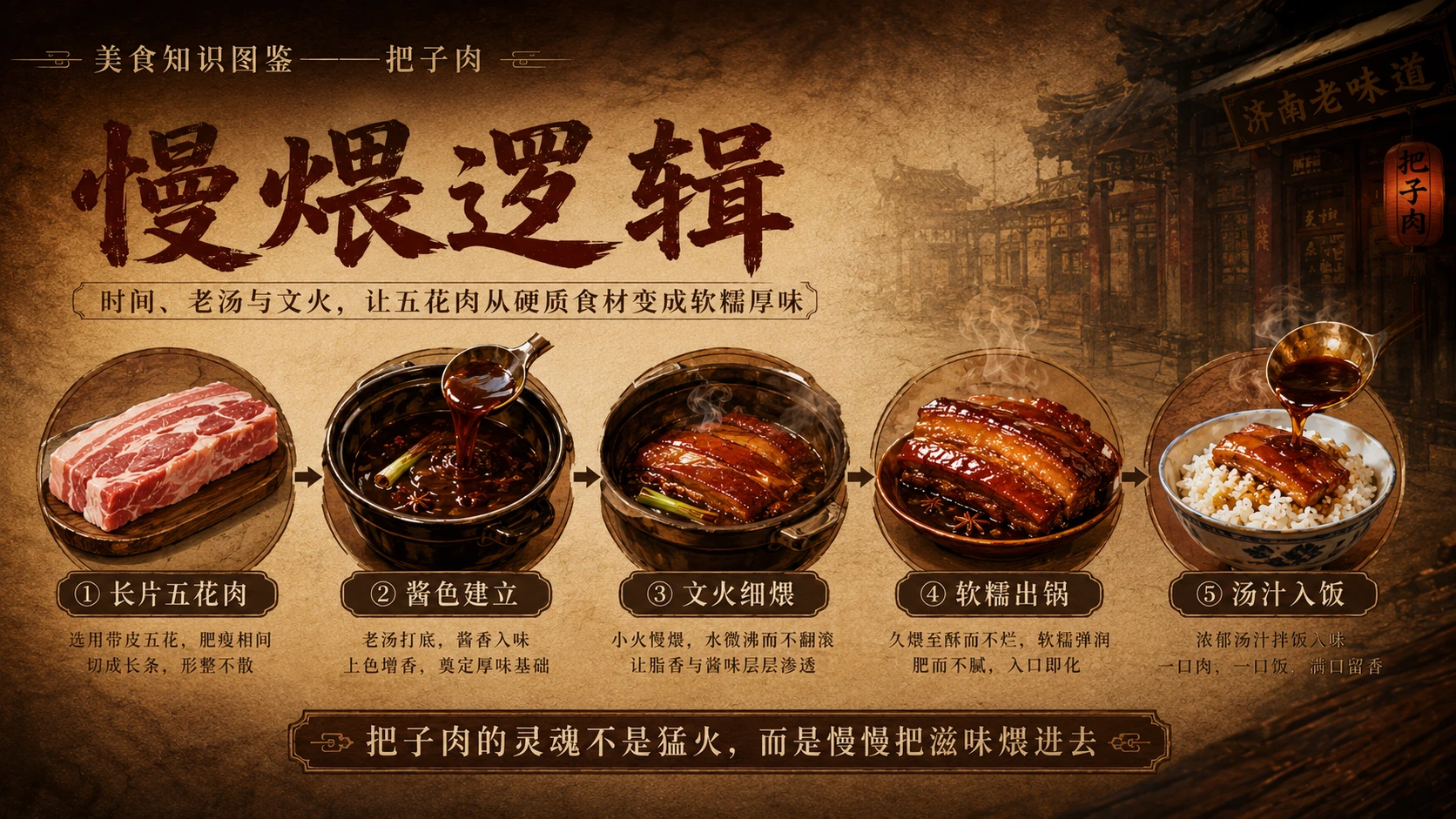 万物知识图鉴系列作品PPT——把子肉 - 预览图6