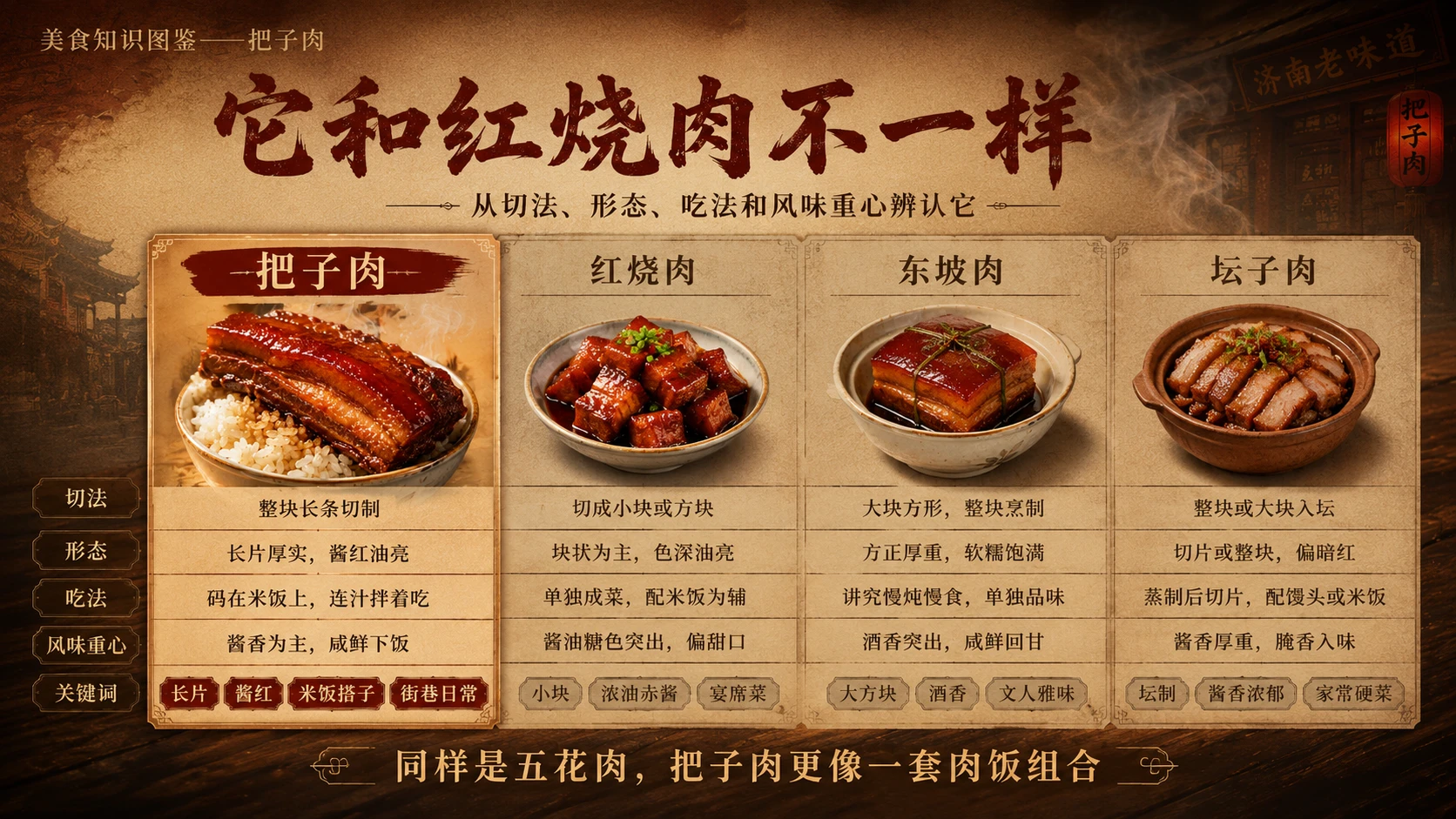 万物知识图鉴系列作品PPT——把子肉 - 预览图8