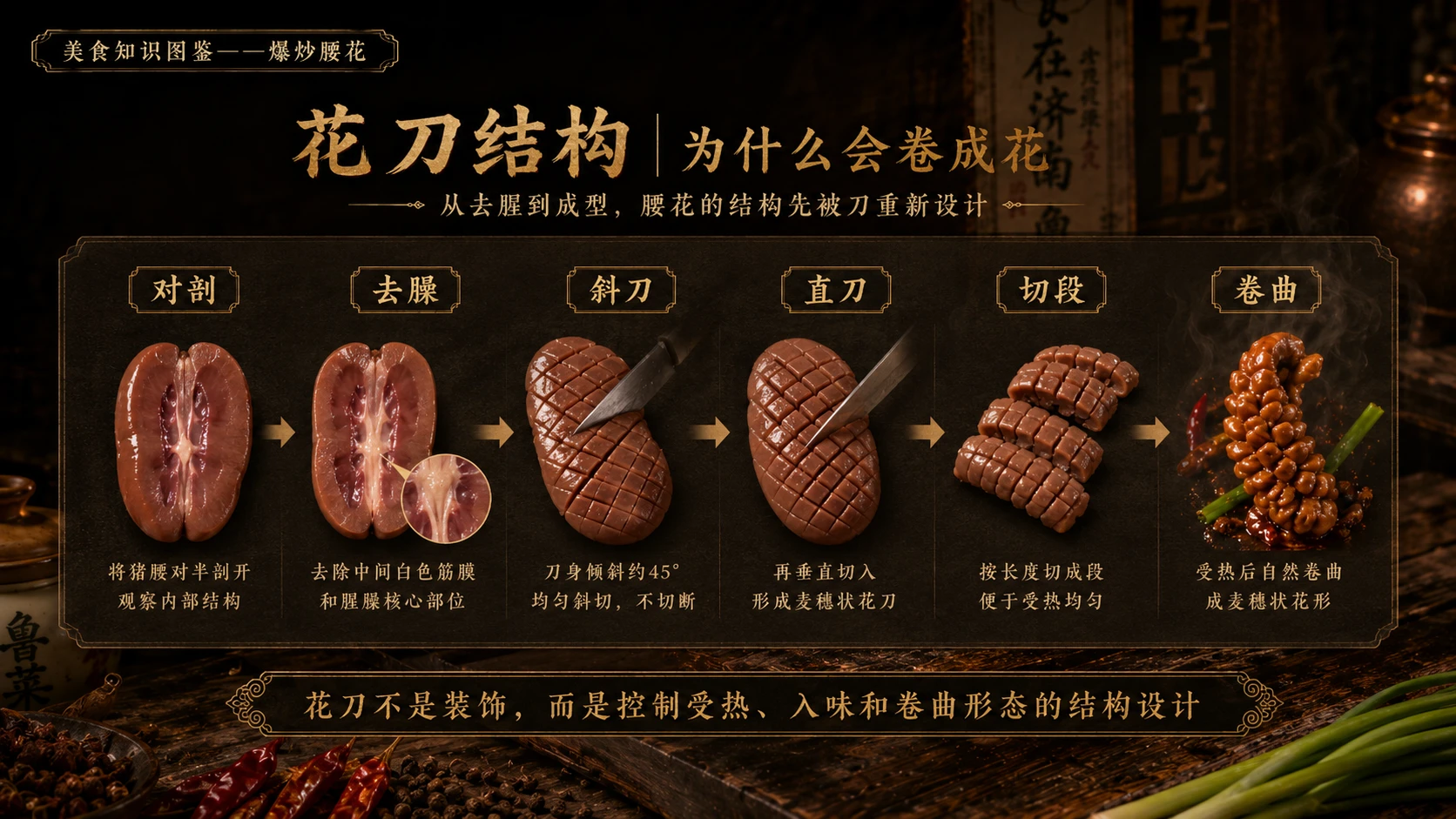 万物知识图鉴系列作品PPT——爆炒腰花 - 预览图5