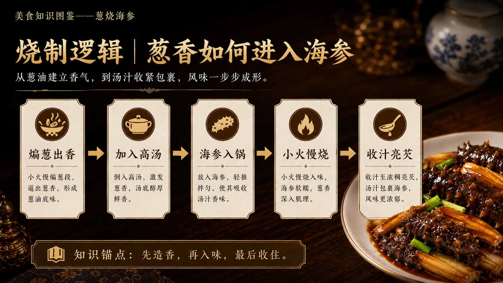 万物知识图鉴系列作品PPT——葱烧海参 - 预览图6
