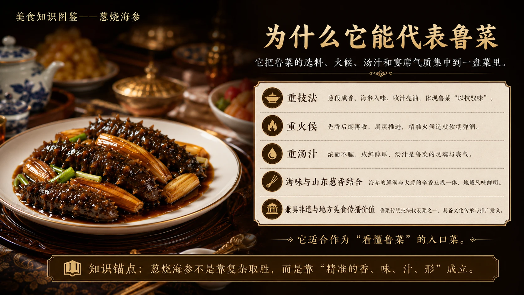 万物知识图鉴系列作品PPT——葱烧海参 - 预览图9