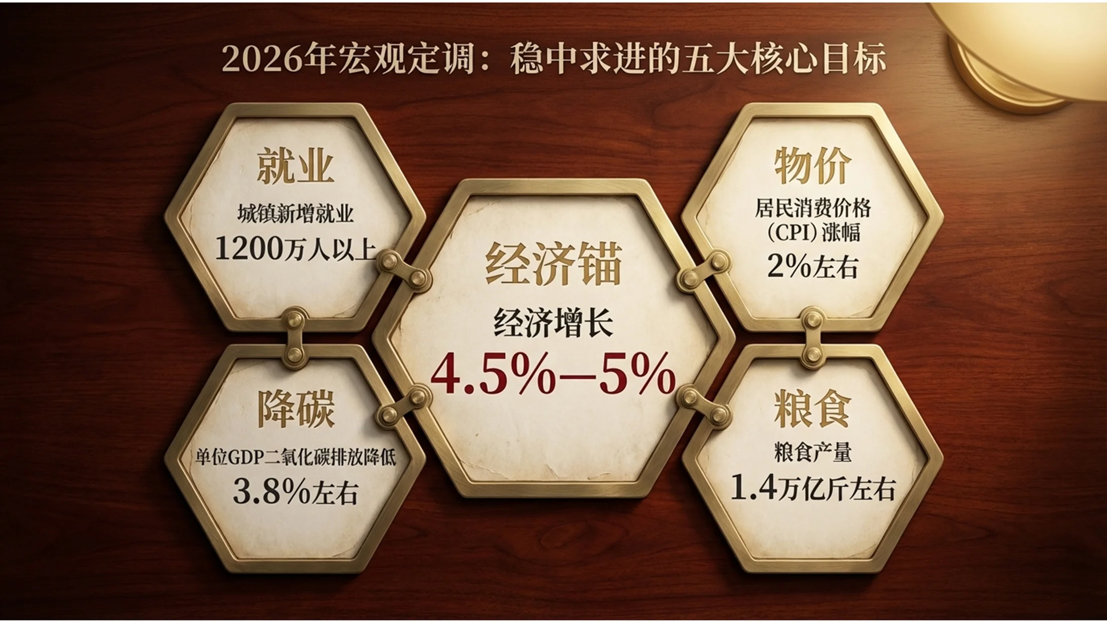 桃木纹理风格政府工作报告PPT - 预览图5