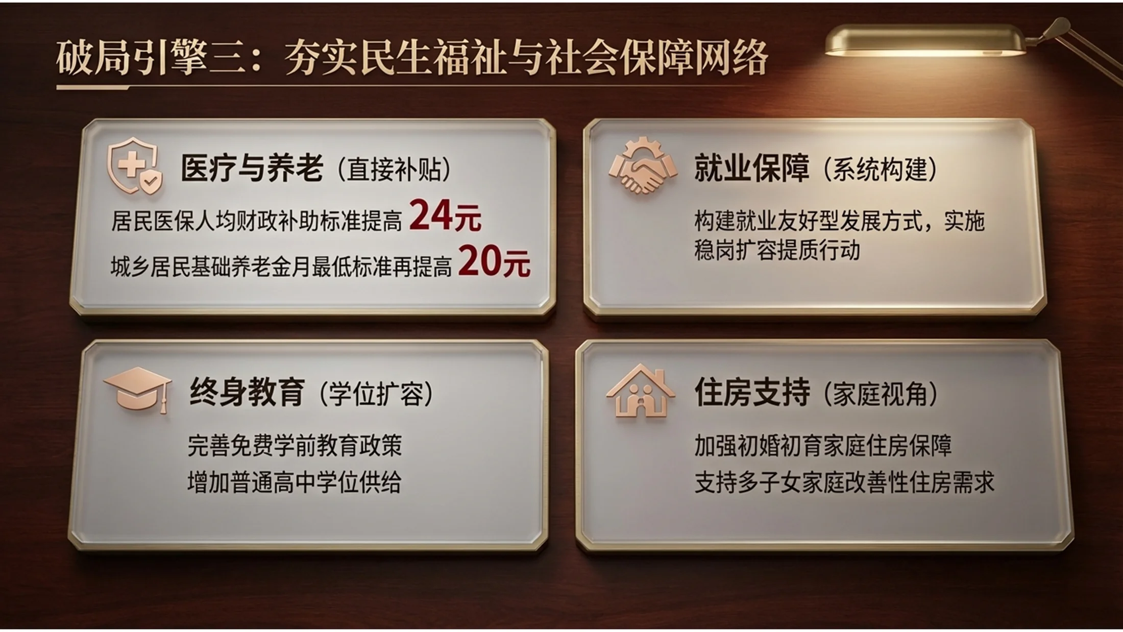 桃木纹理风格政府工作报告PPT - 预览图9