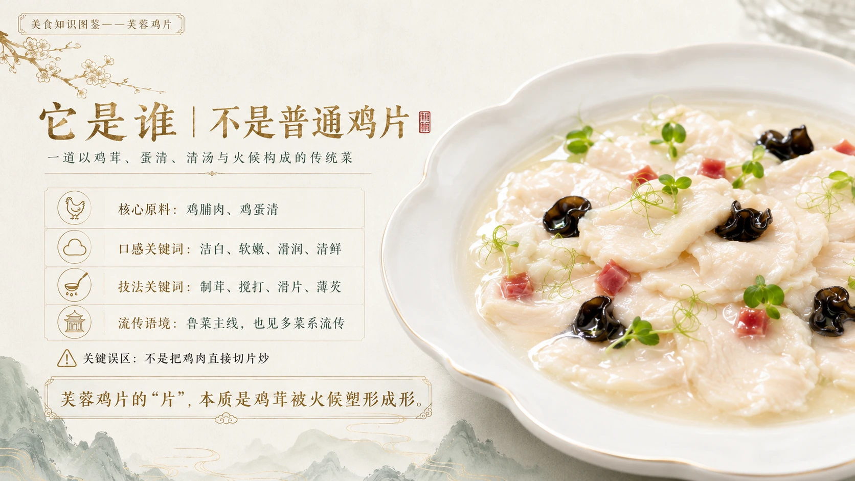 万物知识图鉴系列作品PPT——芙蓉鸡片 - 预览图2