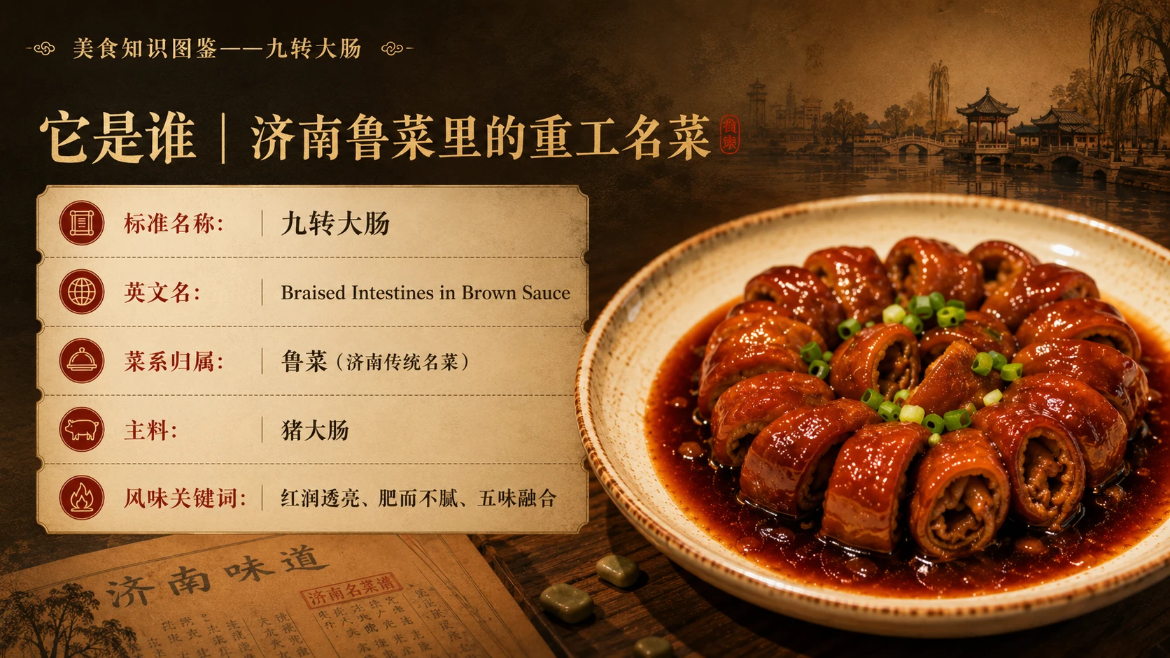 万物知识图鉴系列作品PPT——九转大肠 - 预览图2