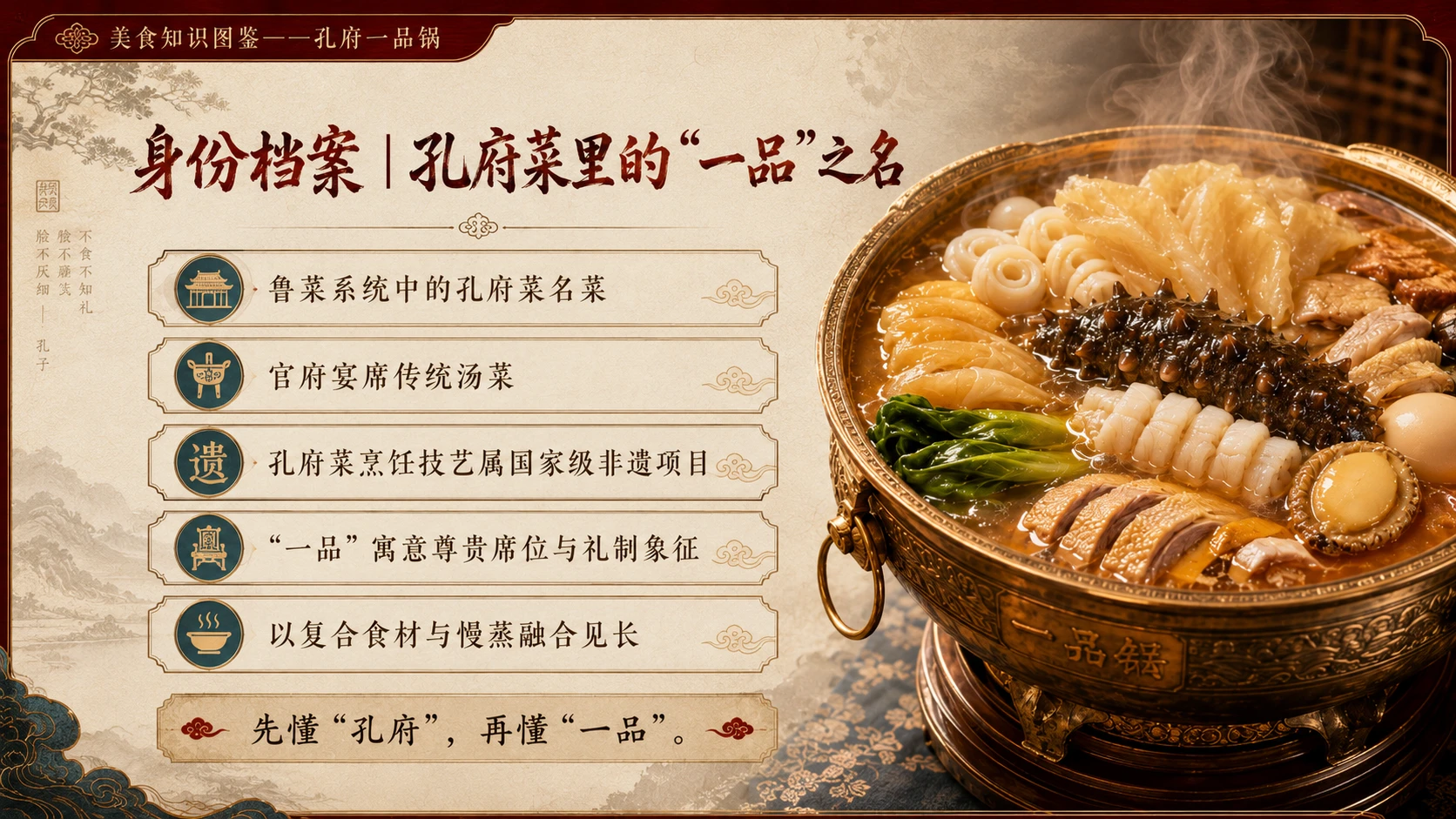 万物知识图鉴系列作品PPT——孔府一品锅 - 预览图2