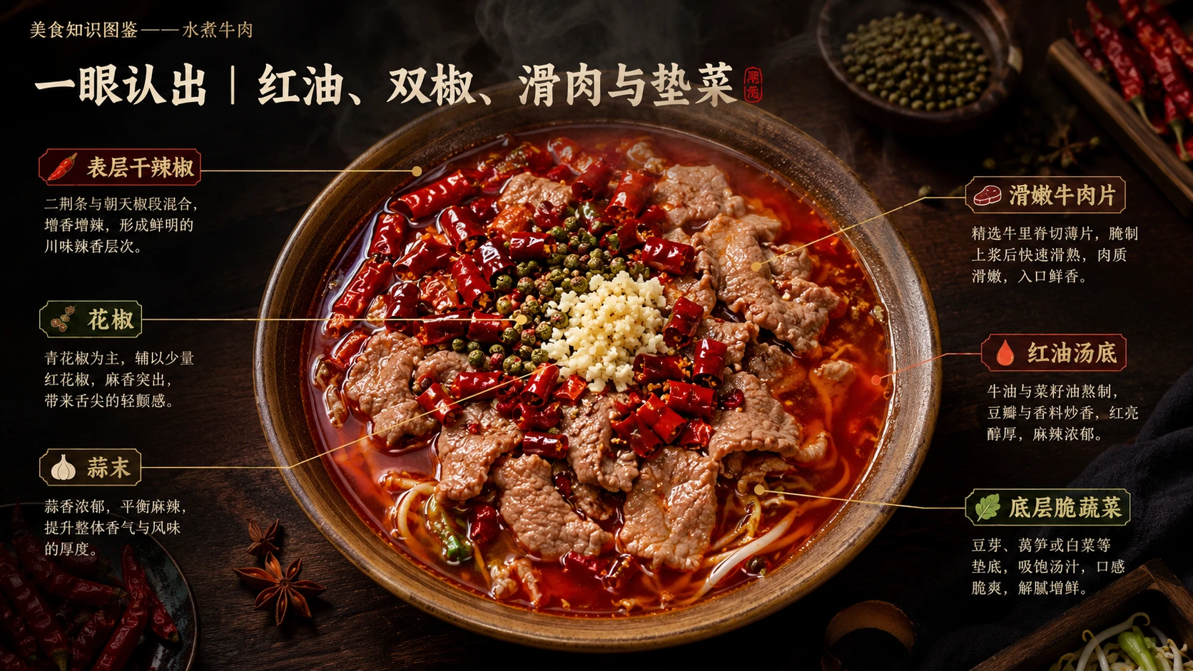 万物知识图鉴系列作品PPT——水煮牛肉 - 预览图3