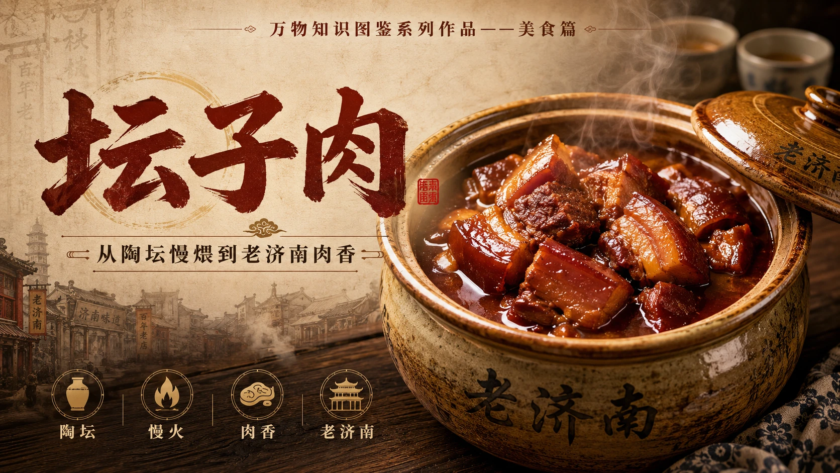 万物知识图鉴系列作品PPT——坛子肉 - 预览图1
