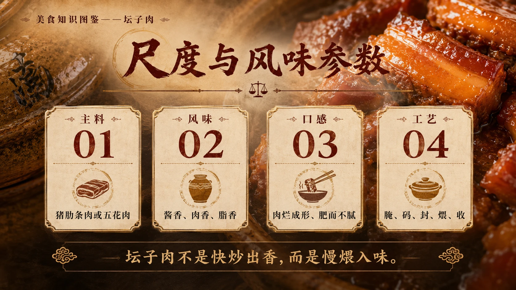 万物知识图鉴系列作品PPT——坛子肉 - 预览图4