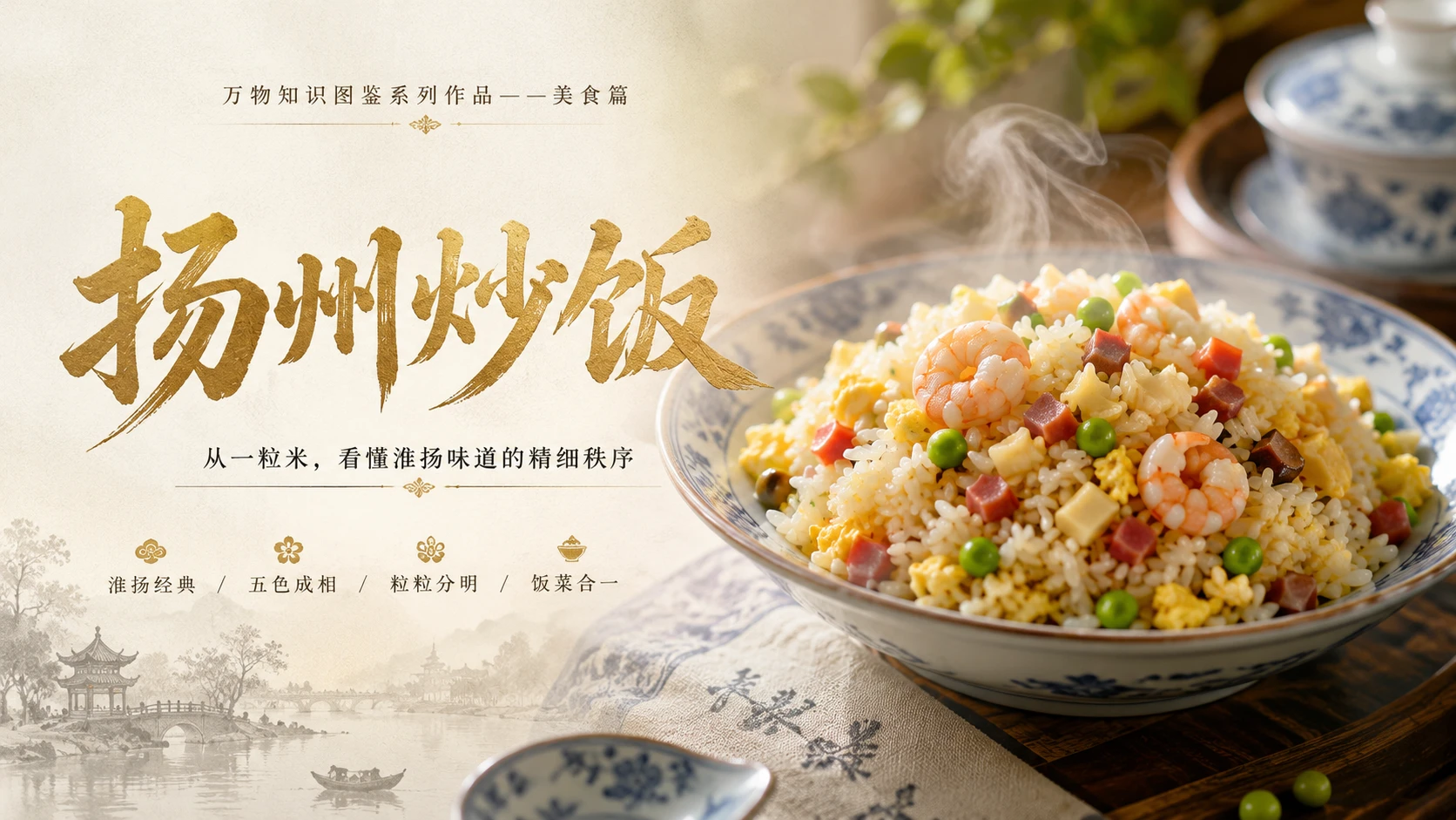 万物知识图鉴系列作品PPT——扬州炒饭 - 预览图1