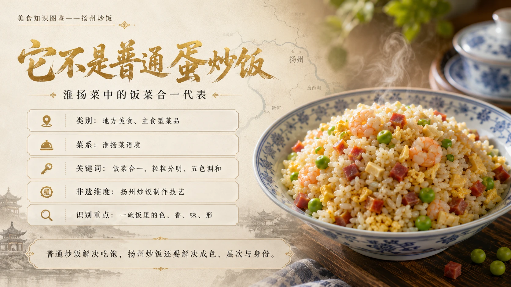 万物知识图鉴系列作品PPT——扬州炒饭 - 预览图2