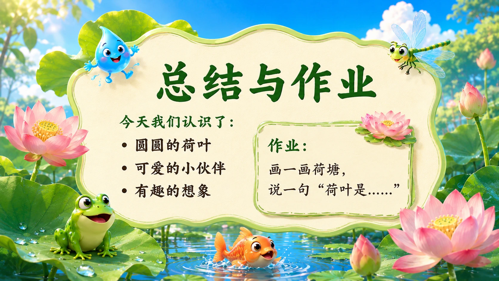 小学语文课件《荷叶圆圆》 - 预览图1