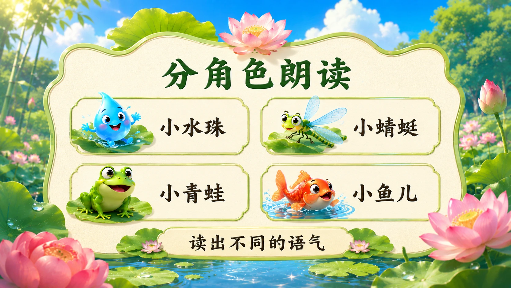 小学语文课件《荷叶圆圆》 - 预览图5