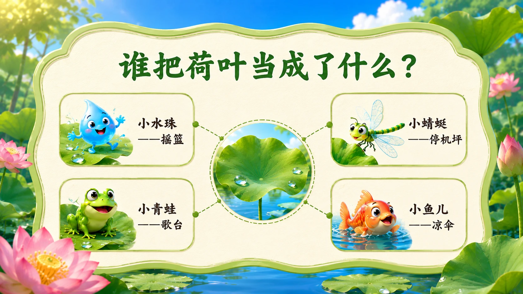 小学语文课件《荷叶圆圆》 - 预览图6