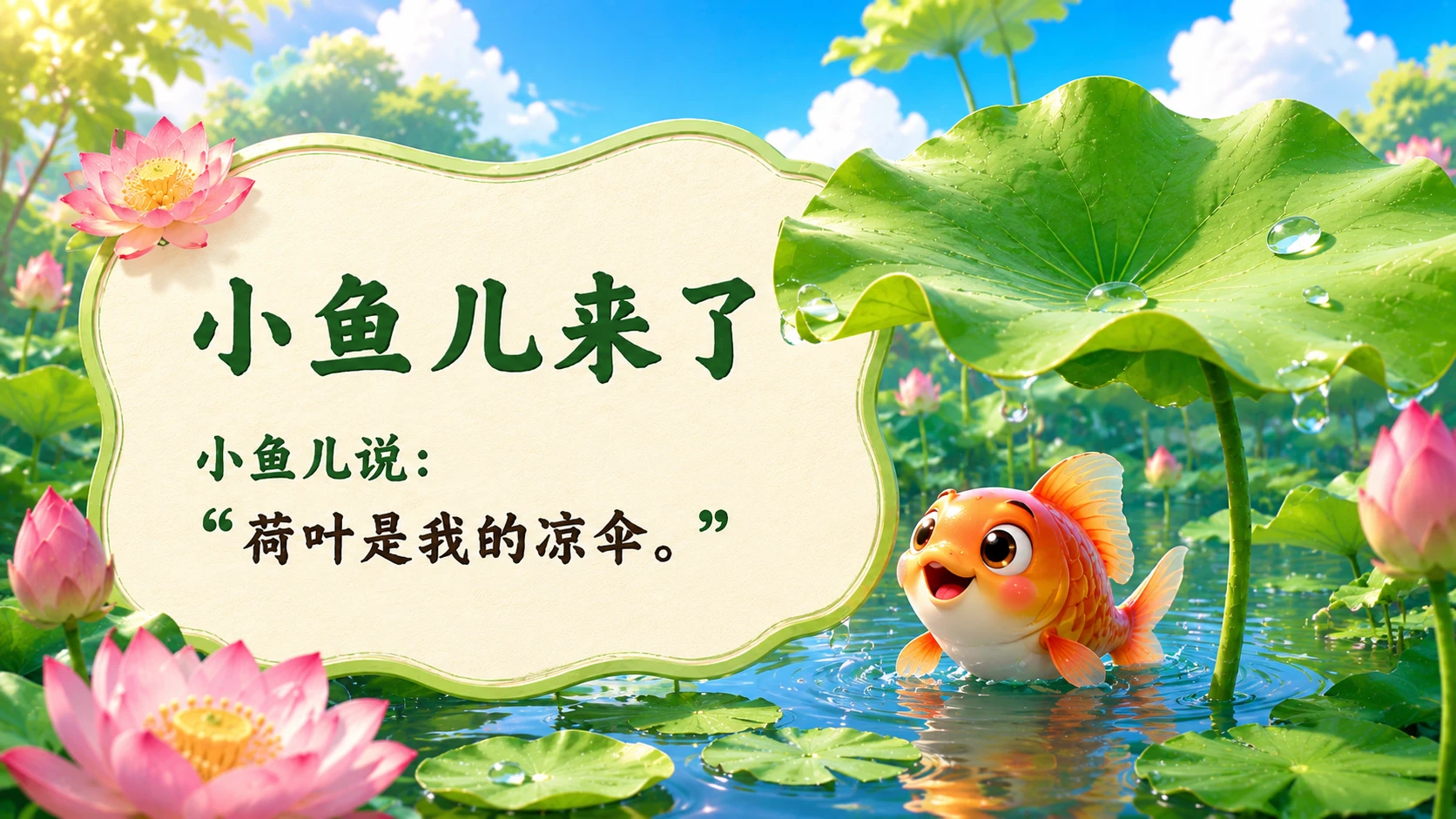 小学语文课件《荷叶圆圆》 - 预览图9