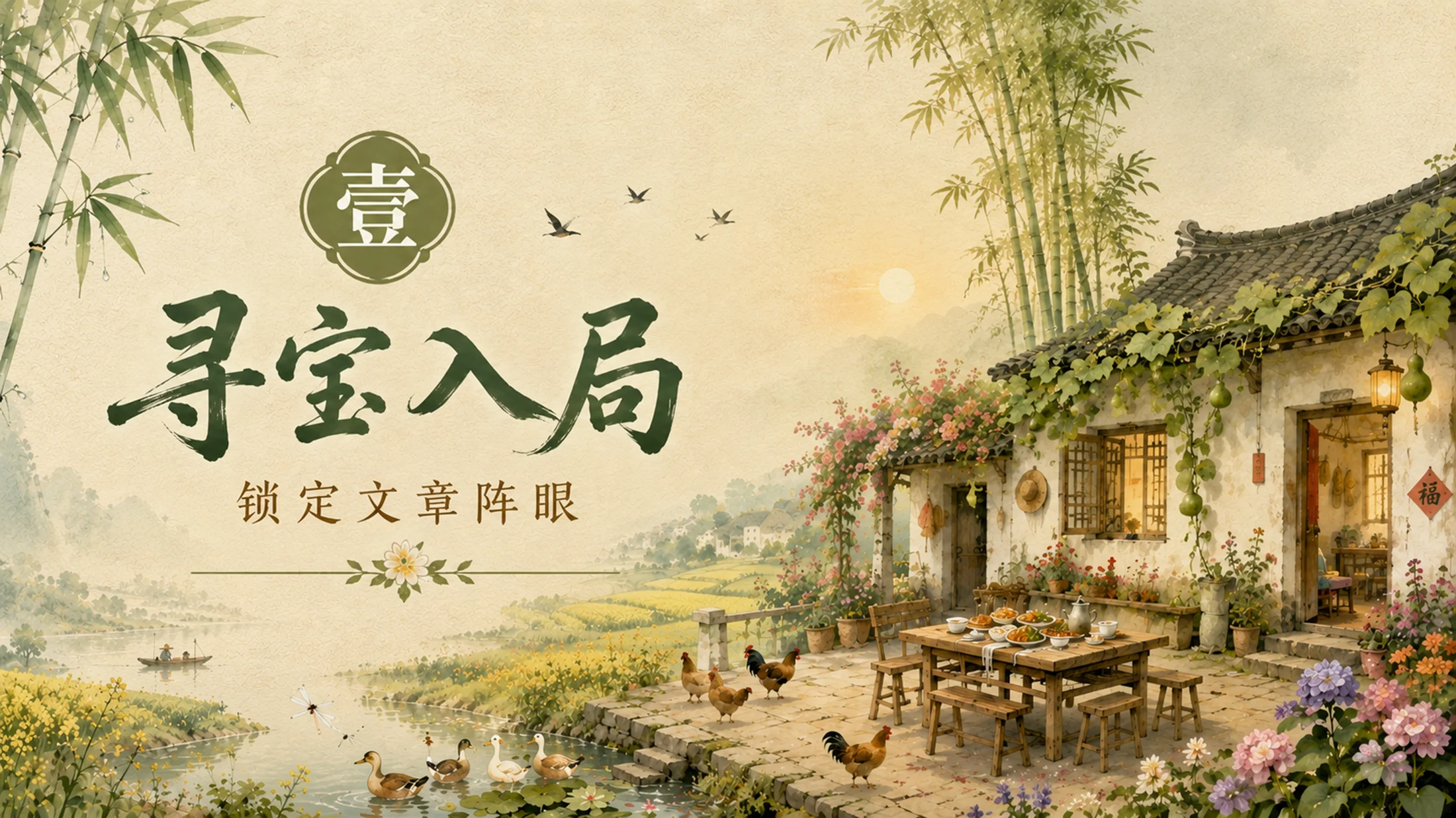 部编版小学语文四年级下册《乡下人家》PPT课件｜田园美学乡村生活公开课模板 - 预览图3