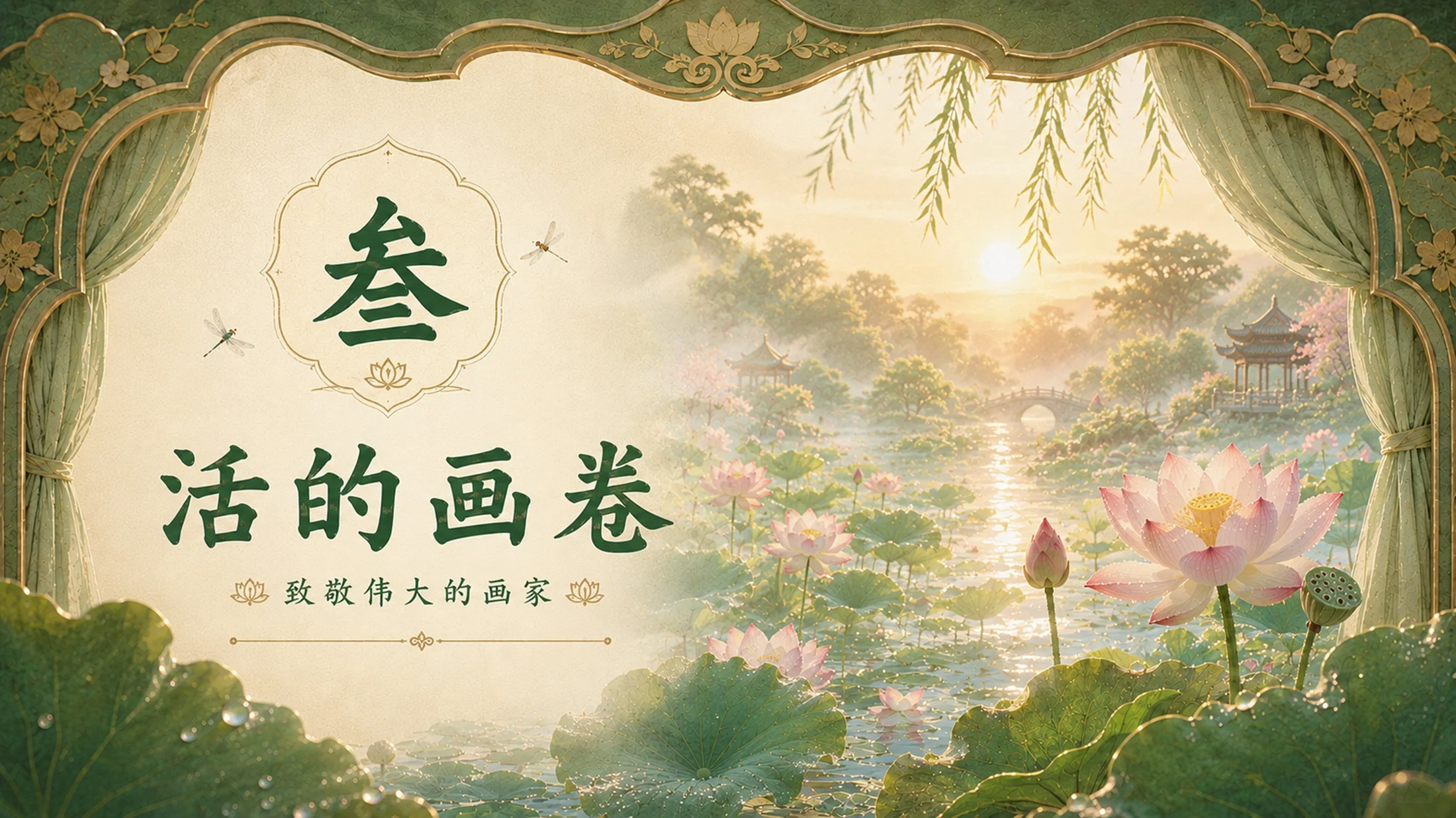 部编版小学语文三年级下册《荷花》PPT课件｜水墨诗意美文公开课模板 - 预览图13