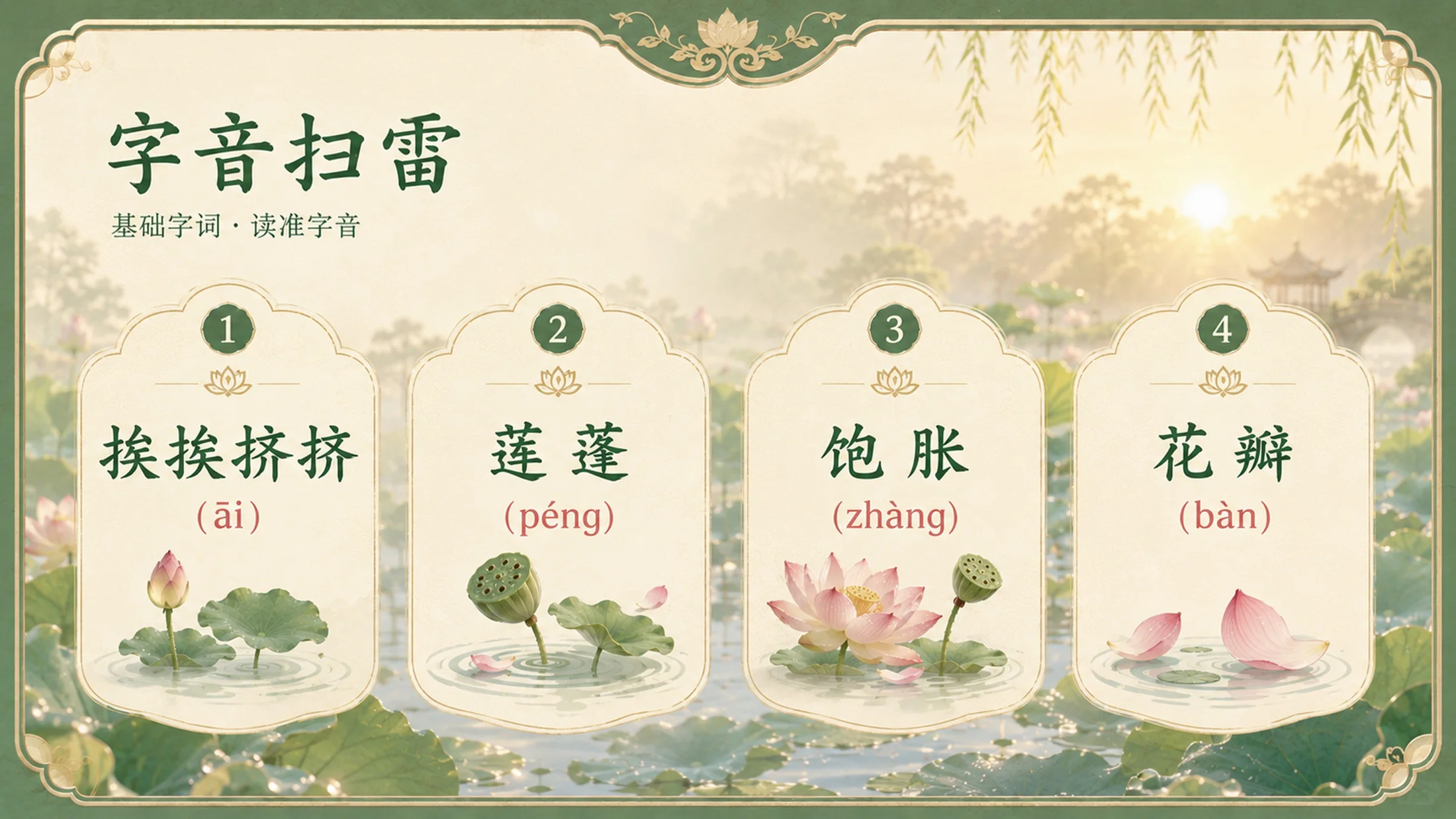 部编版小学语文三年级下册《荷花》PPT课件｜水墨诗意美文公开课模板 - 预览图4