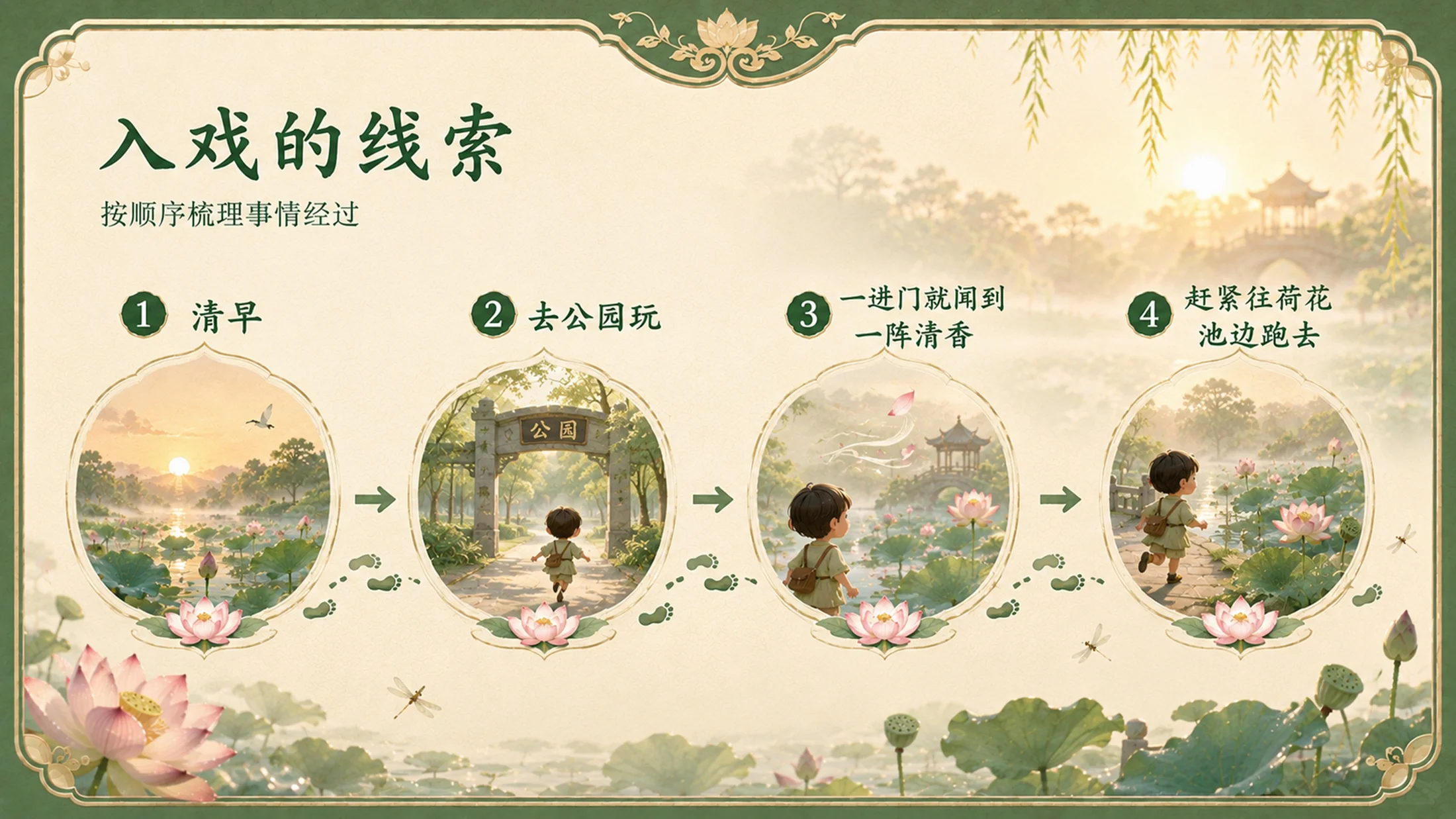 部编版小学语文三年级下册《荷花》PPT课件｜水墨诗意美文公开课模板 - 预览图7