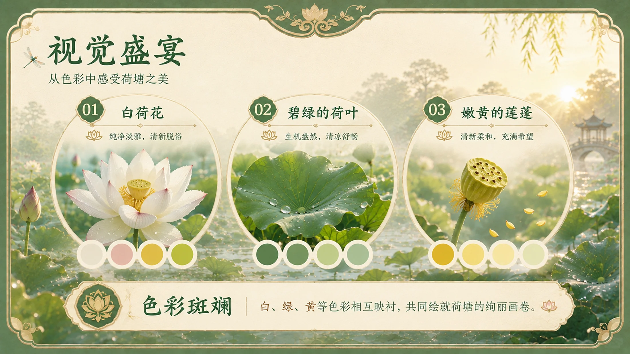 部编版小学语文三年级下册《荷花》PPT课件｜水墨诗意美文公开课模板 - 预览图8