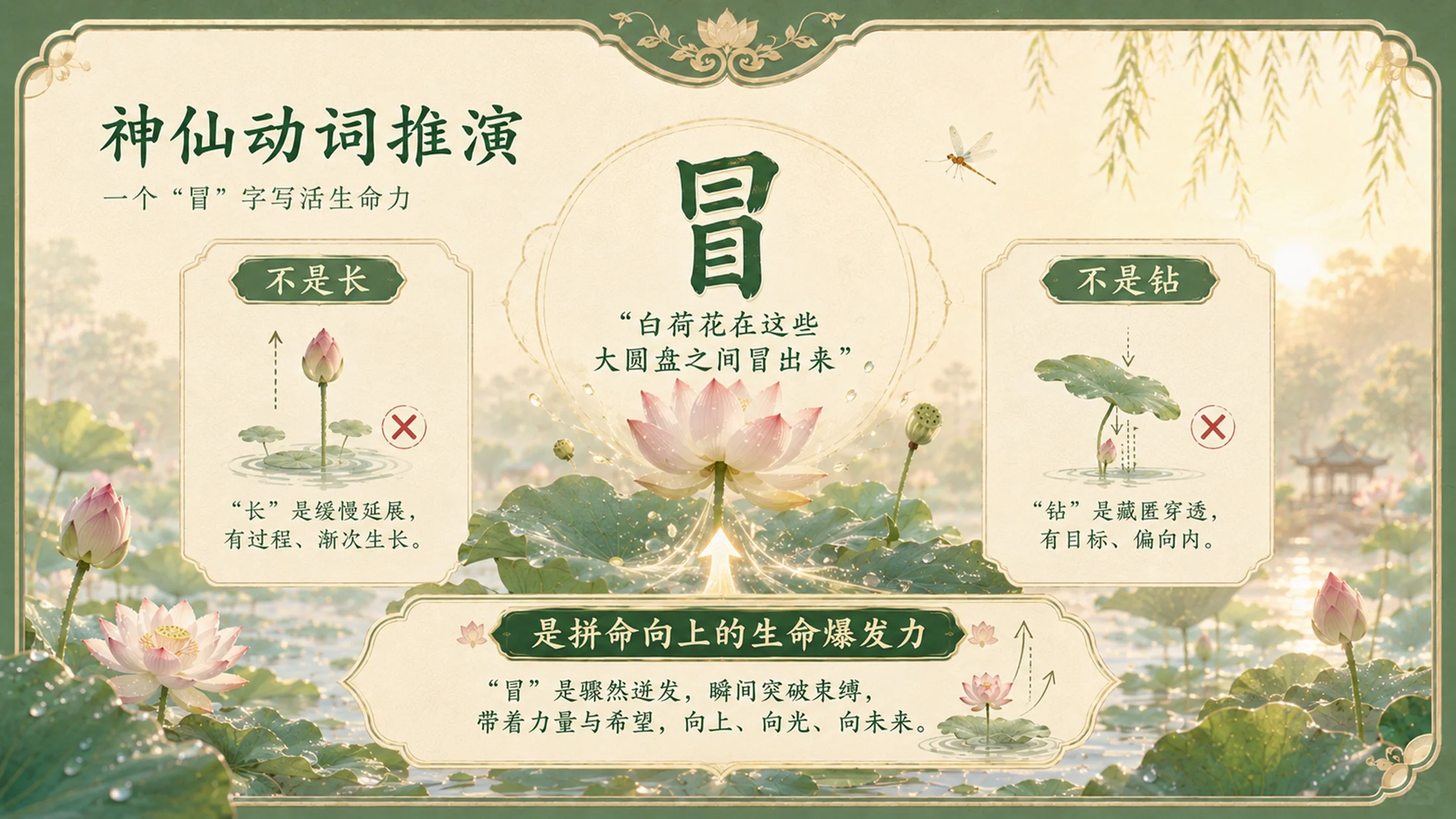 部编版小学语文三年级下册《荷花》PPT课件｜水墨诗意美文公开课模板 - 预览图9